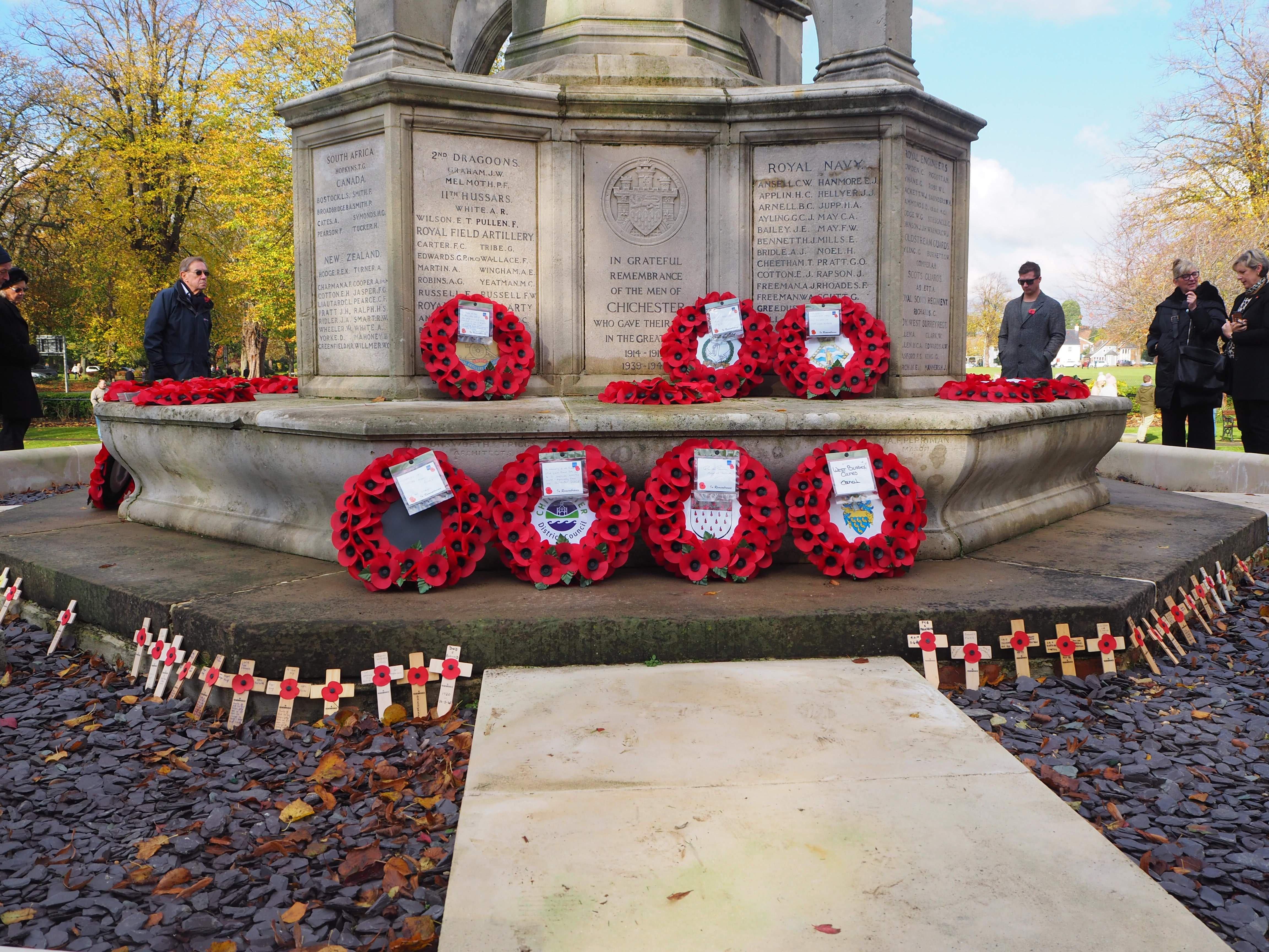 Wreaths were laid at the memorial