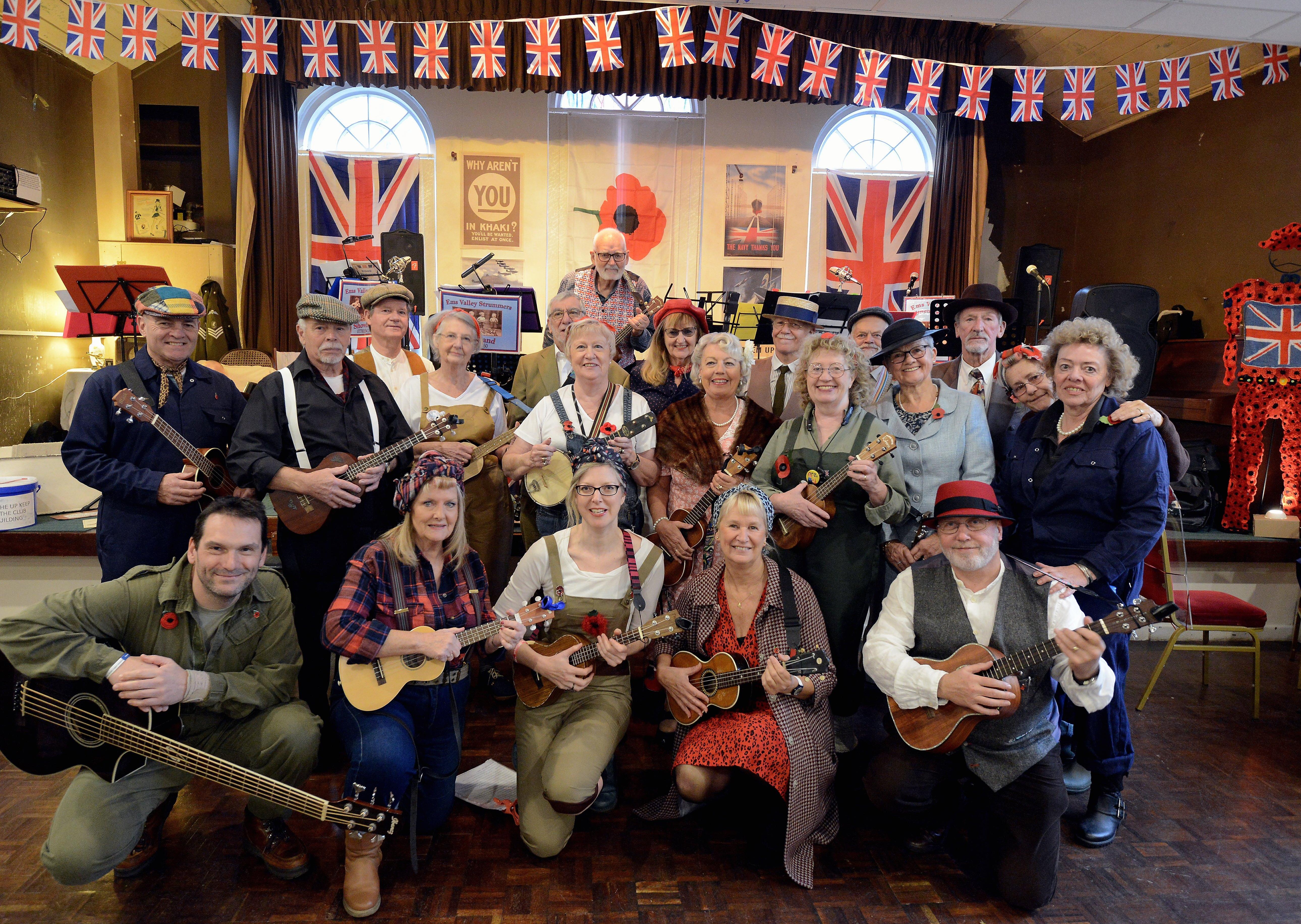 The Ems Valley Strummers who entertained visitors