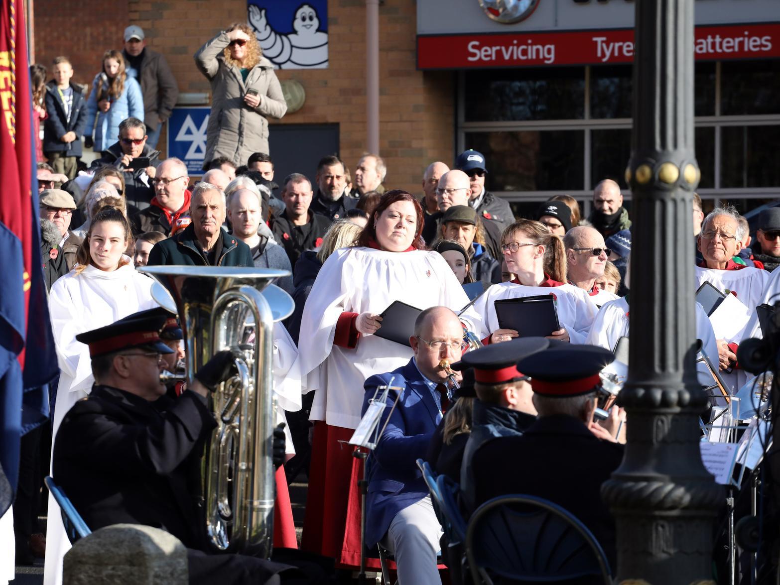 The band of the Salvation Army provided the music for the service