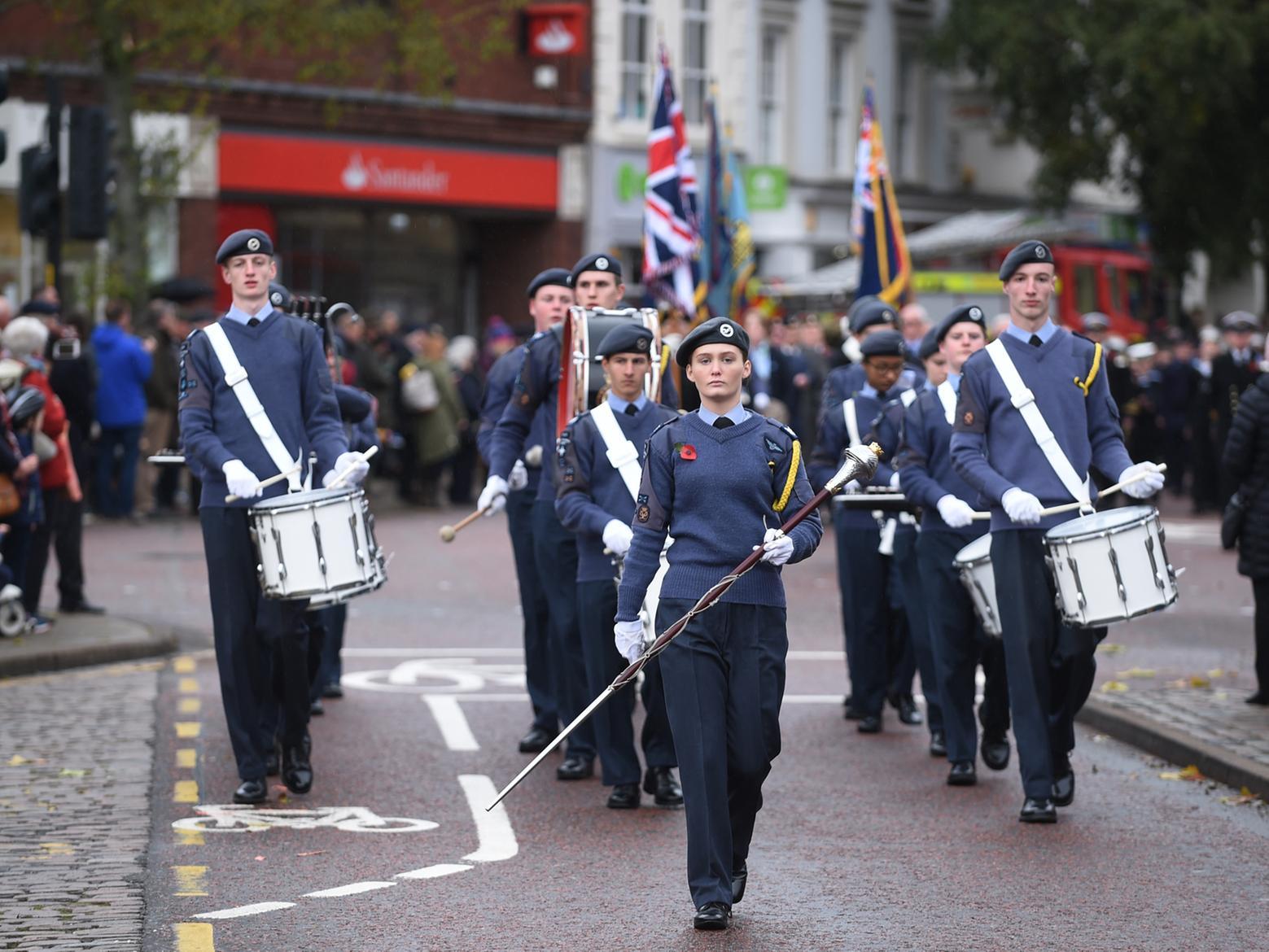 Market Harborough 1084 Squadrun during the remembrance parade.