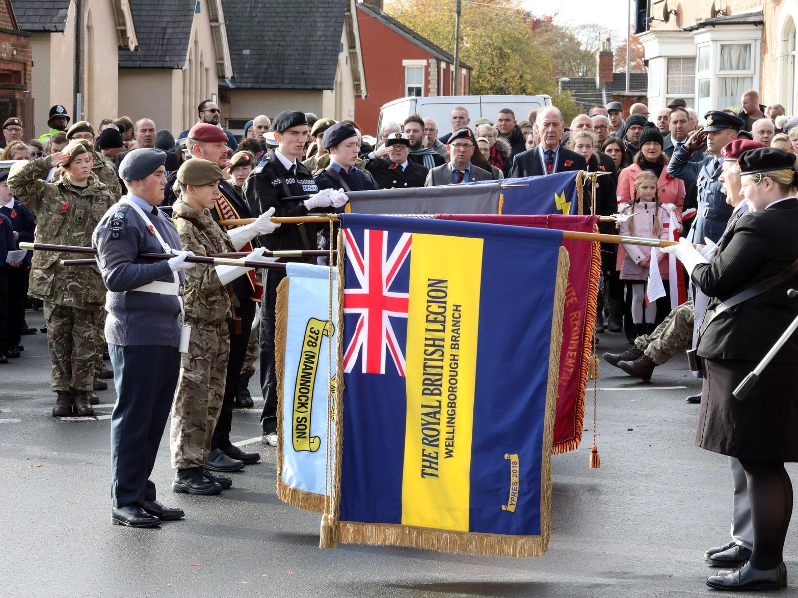Standards from the Royal British Legion were joined by those from the other services