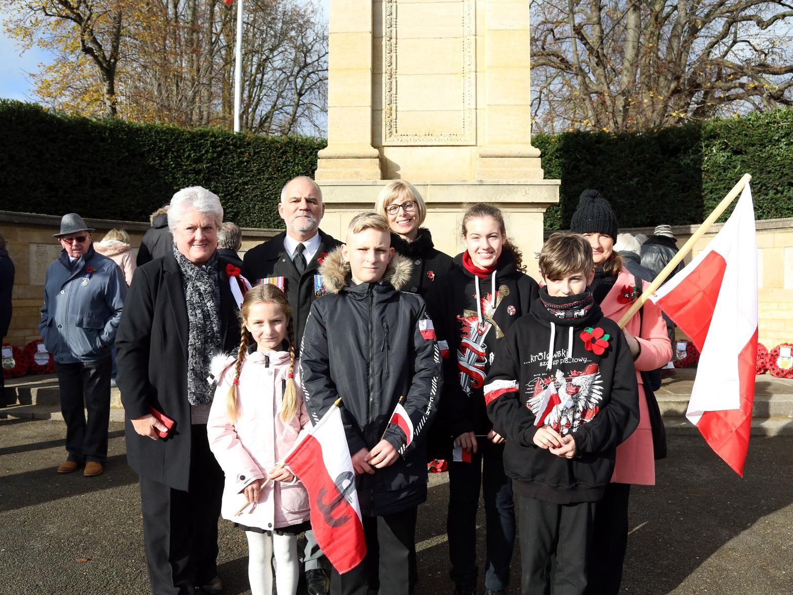 Members of the Polish community were invited to lay a wreath and lead the prayers