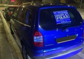 Car seized and driver reported