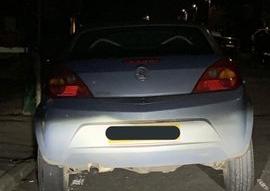 Car seized and driver reported