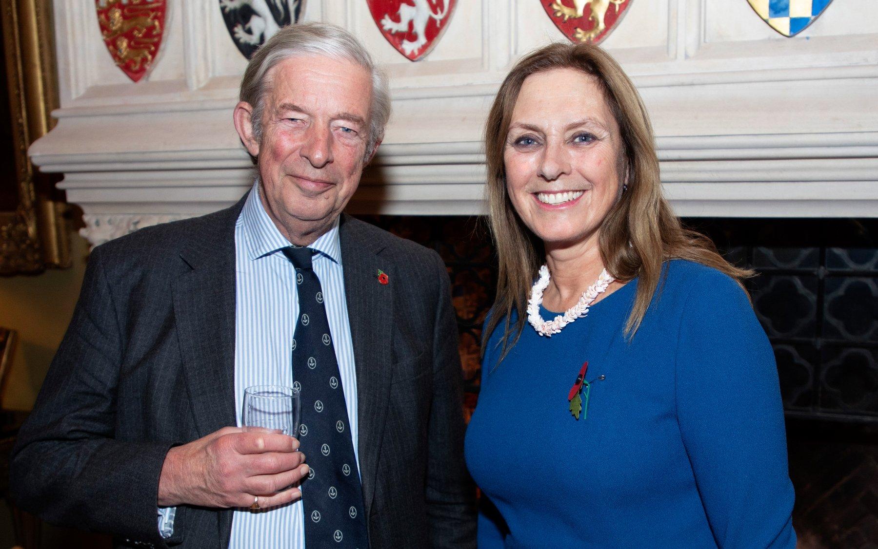James Fanshaw, chairman of Care for Veterans, with Georgina Fitzalan-Howard, Duchess of Norfolk. Picture: Graham Franks Photography