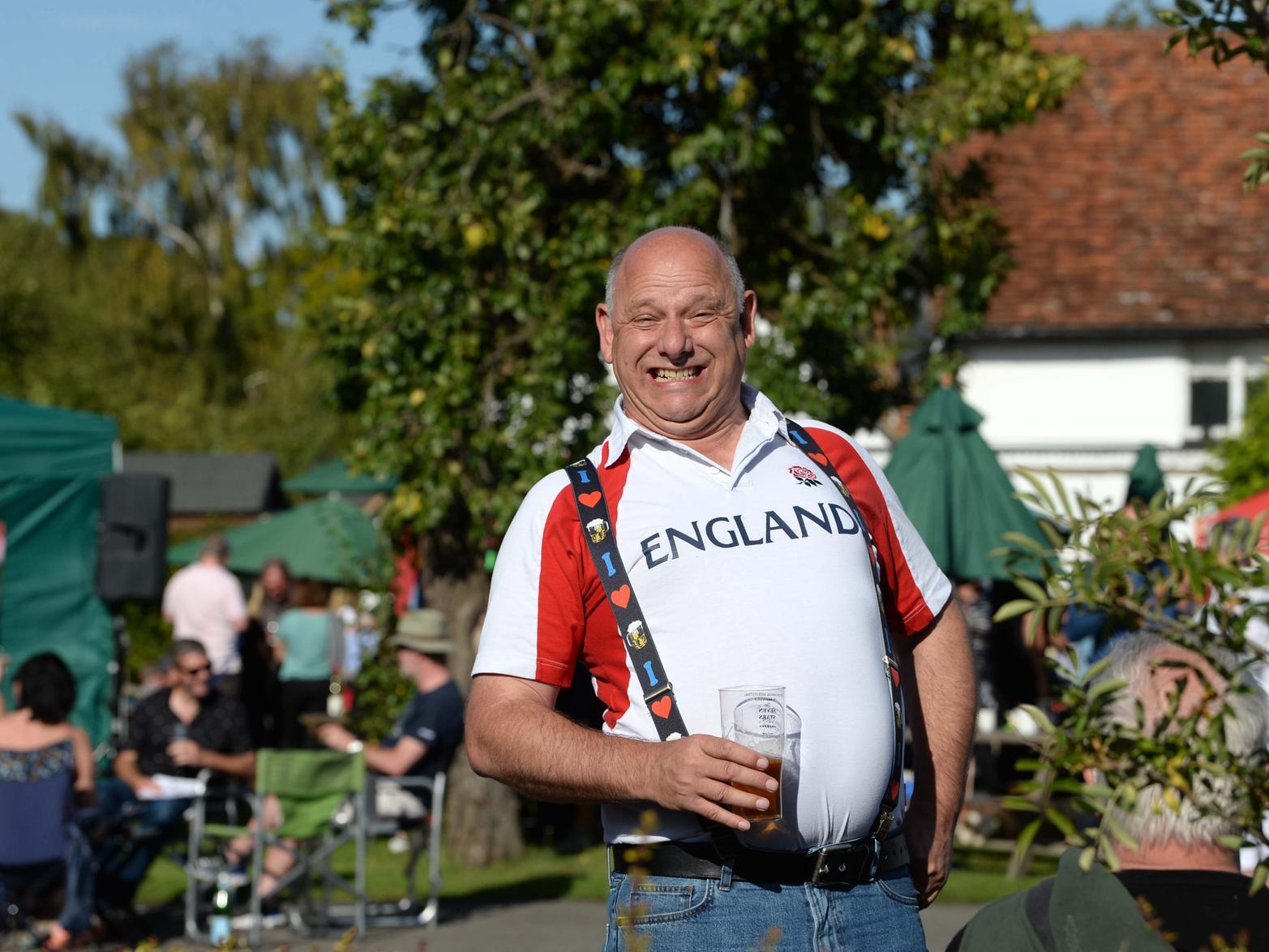 The sun also shone on revellers at the Dinton Beer Festival