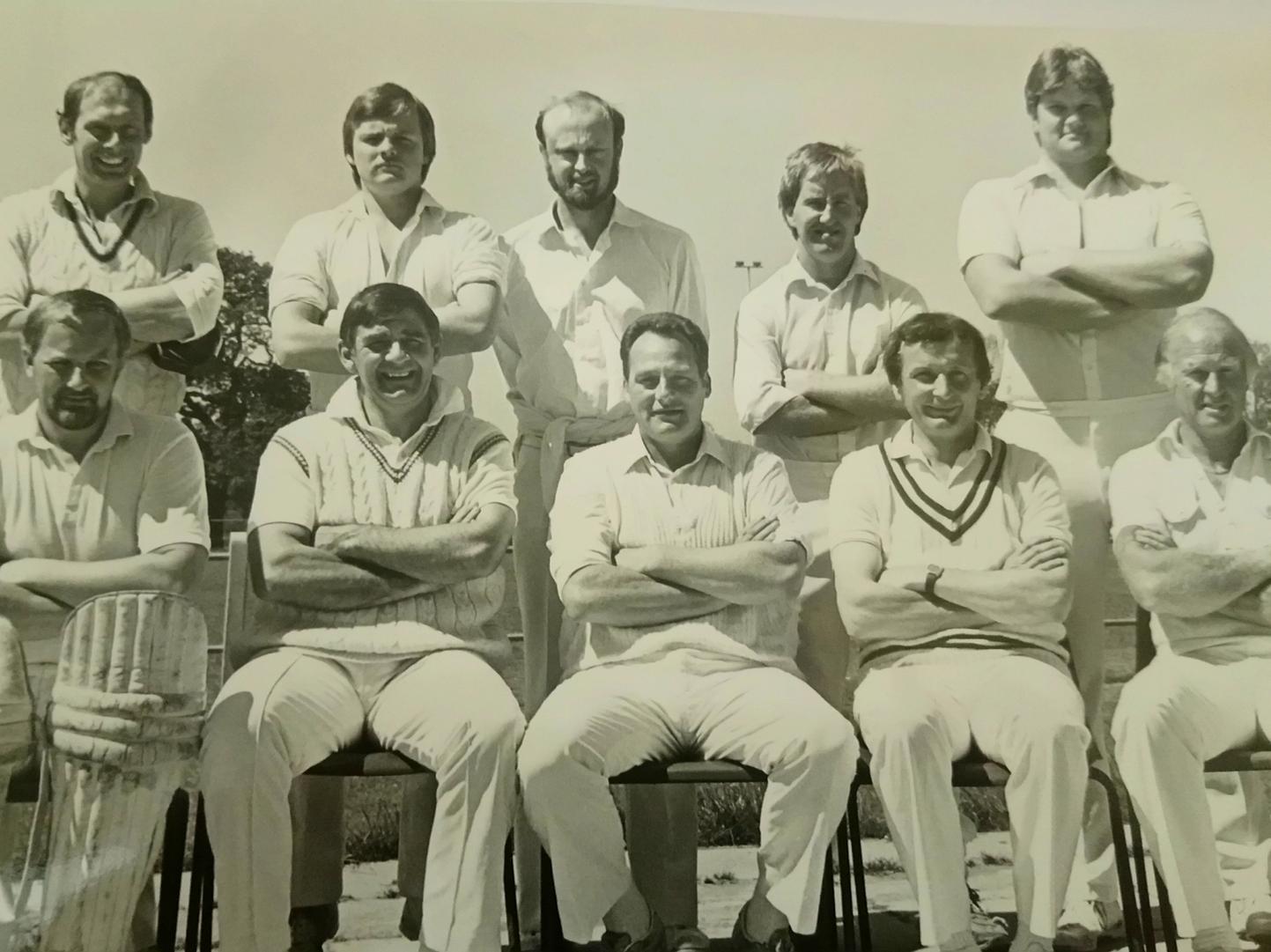 OLs pictured ahead of their match against Southam in 1985. Back: Phil Rees, Simon Hewitt, Colin Fleetwood, Dave Allen, Steve McGee. Front: Colin Brown, Mervyn Williamson, Fre Bennett, Tony Gosling, Joe Hatton.