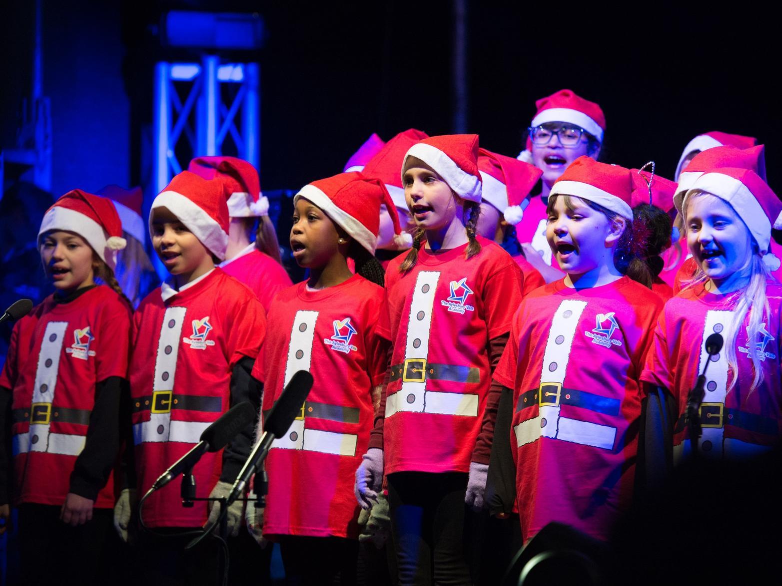 Aylesbury Vale Academy Primary Choir sang on the stage at the event
