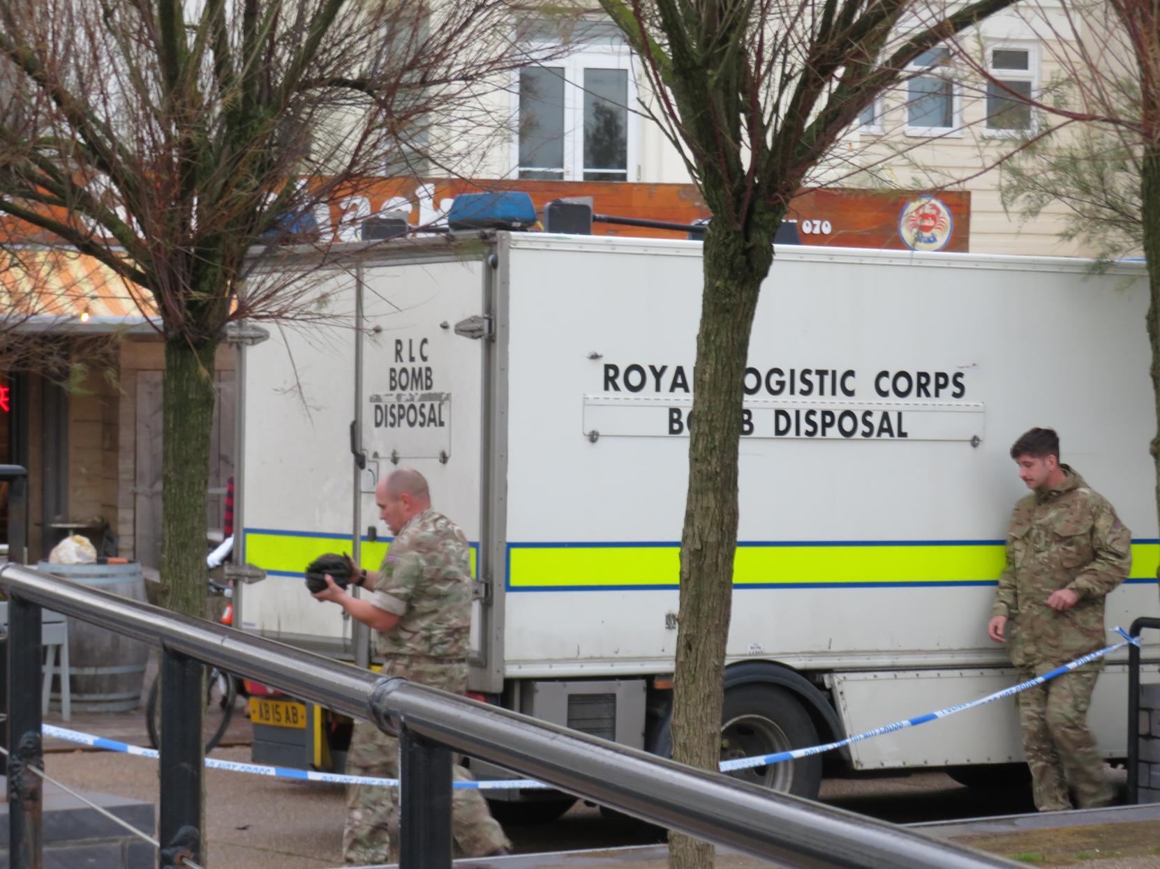 Explosives Ordnance Disposal (EOD) vehicle pictured by Worthing resident Nikki Sheeran