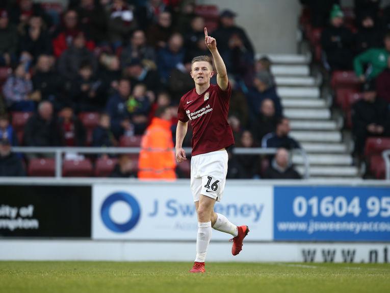 Off the mark for the Cobblers with two very different finishes. Couldn't miss the first but wonderful technique and execution to nonchalantly volley his second into the top corner. Defended well as usual... 8.5 CHRON STAR MAN