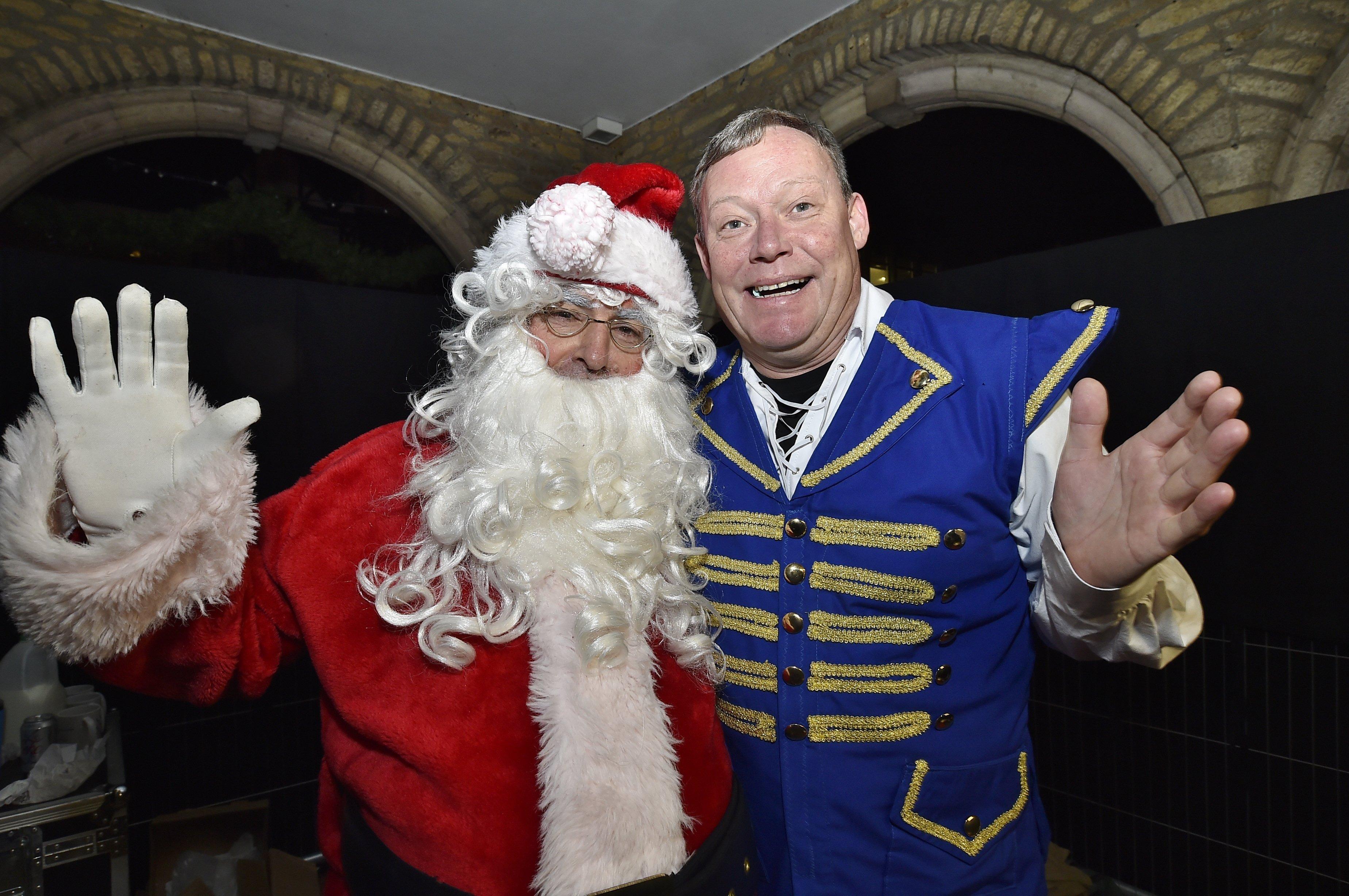 The lights turned on in Cathedral Square. Father Christmas and Ricky Grove from the Cresset panto