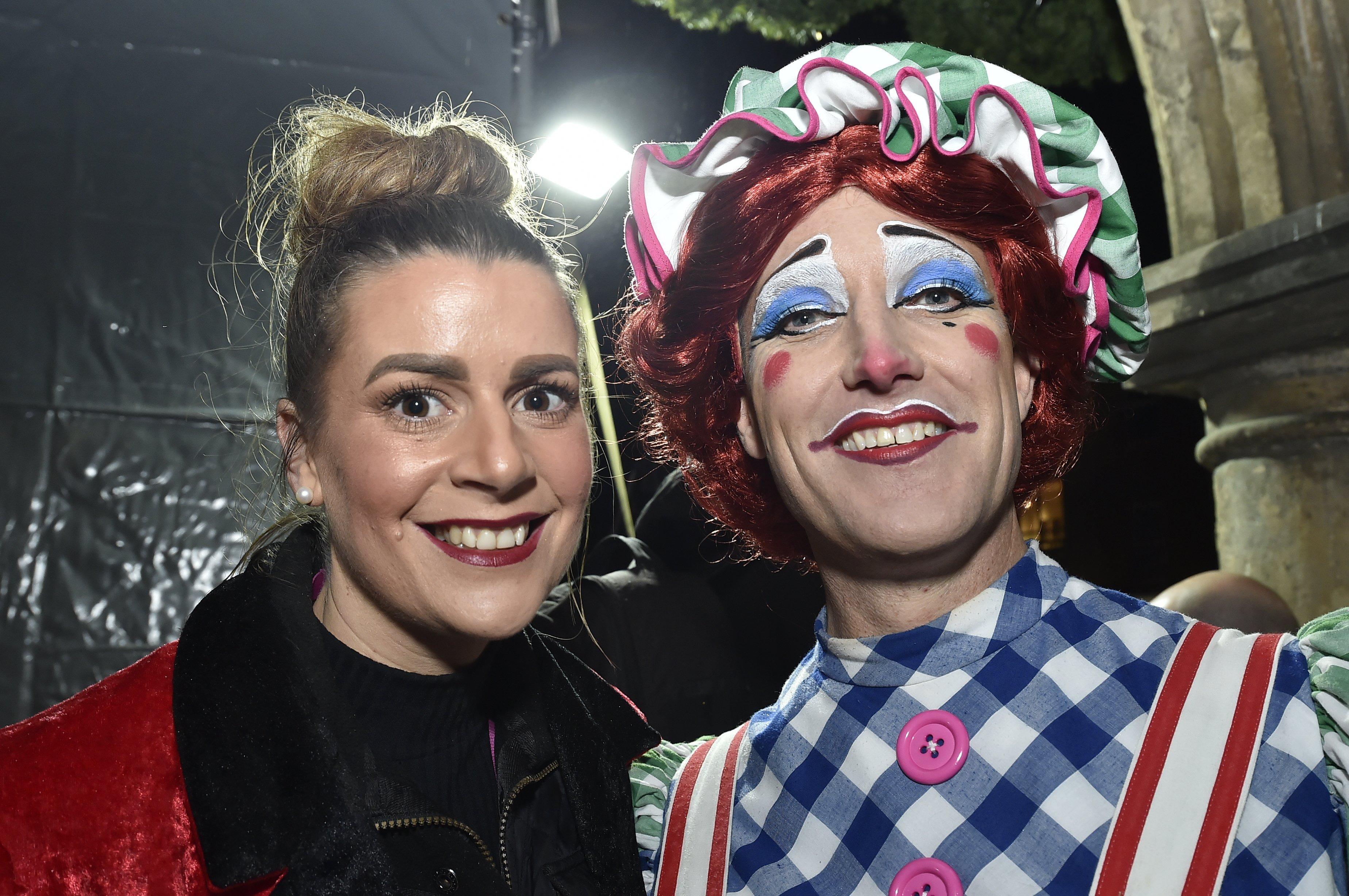 The lights turned on in Cathedral Square. Beauty and the Beast stars from the Key Theatre panto