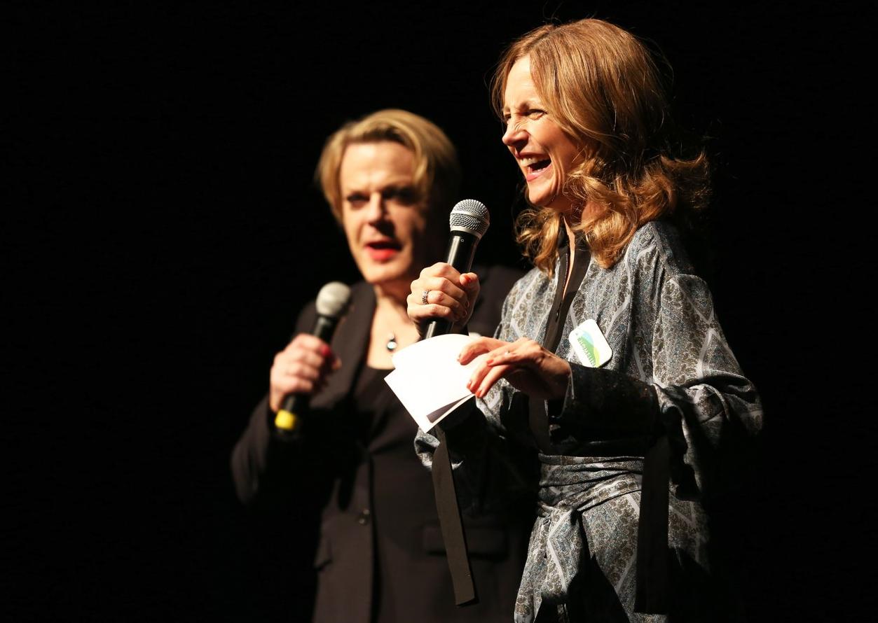Comedian, actor, writer and campaigner Eddie Izzard and BBC presenter Katie Derham at Homelink's 20th anniversary gala at Glyndebourne Opera House. Photograph Sam Stephenson/ Homelink