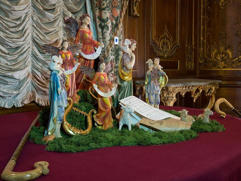 A nativity scene in one of the festive rooms