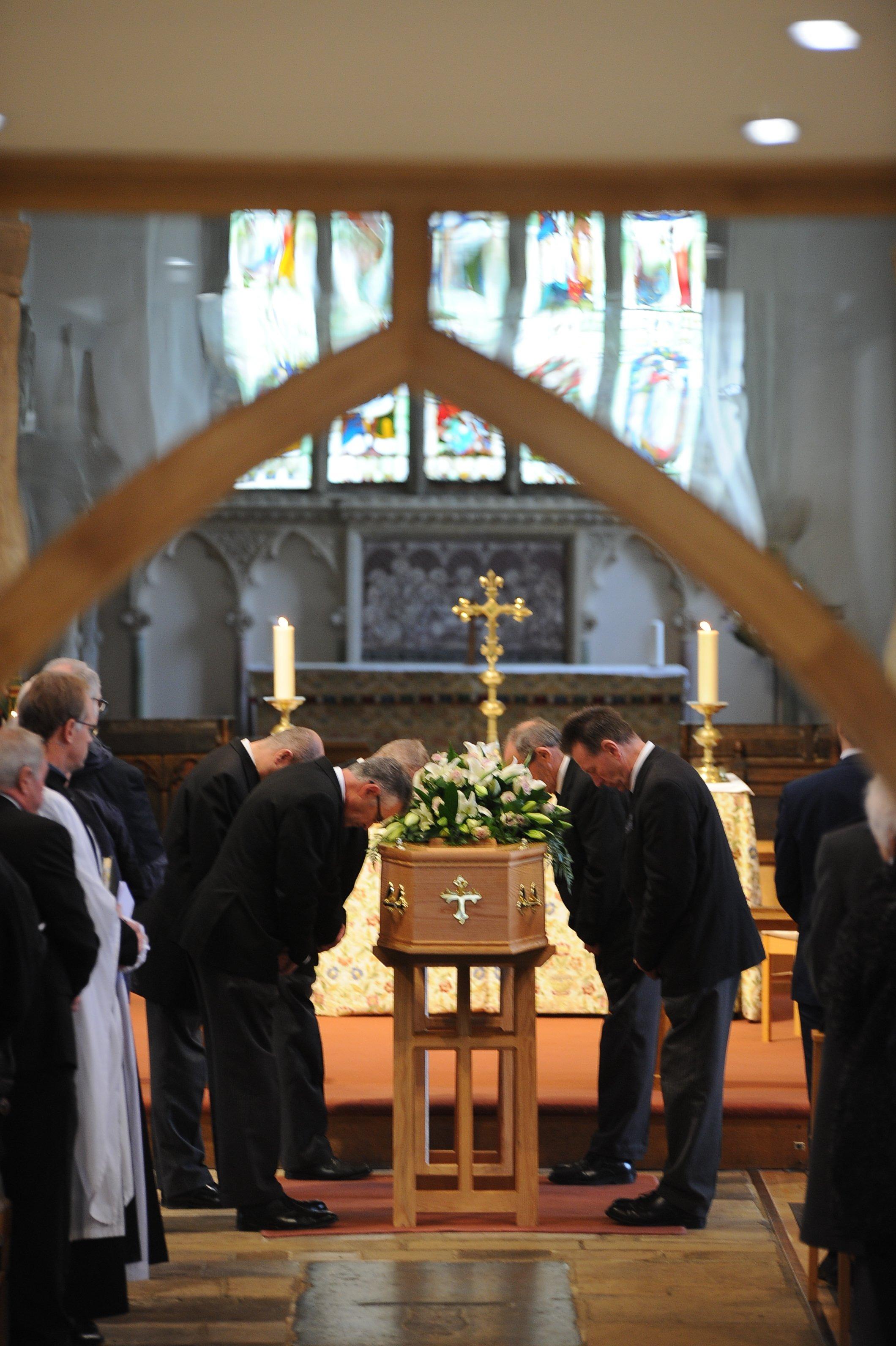 Brian Mawhinney funeral at St Peter's church, Oundle EMN-191122-134112009