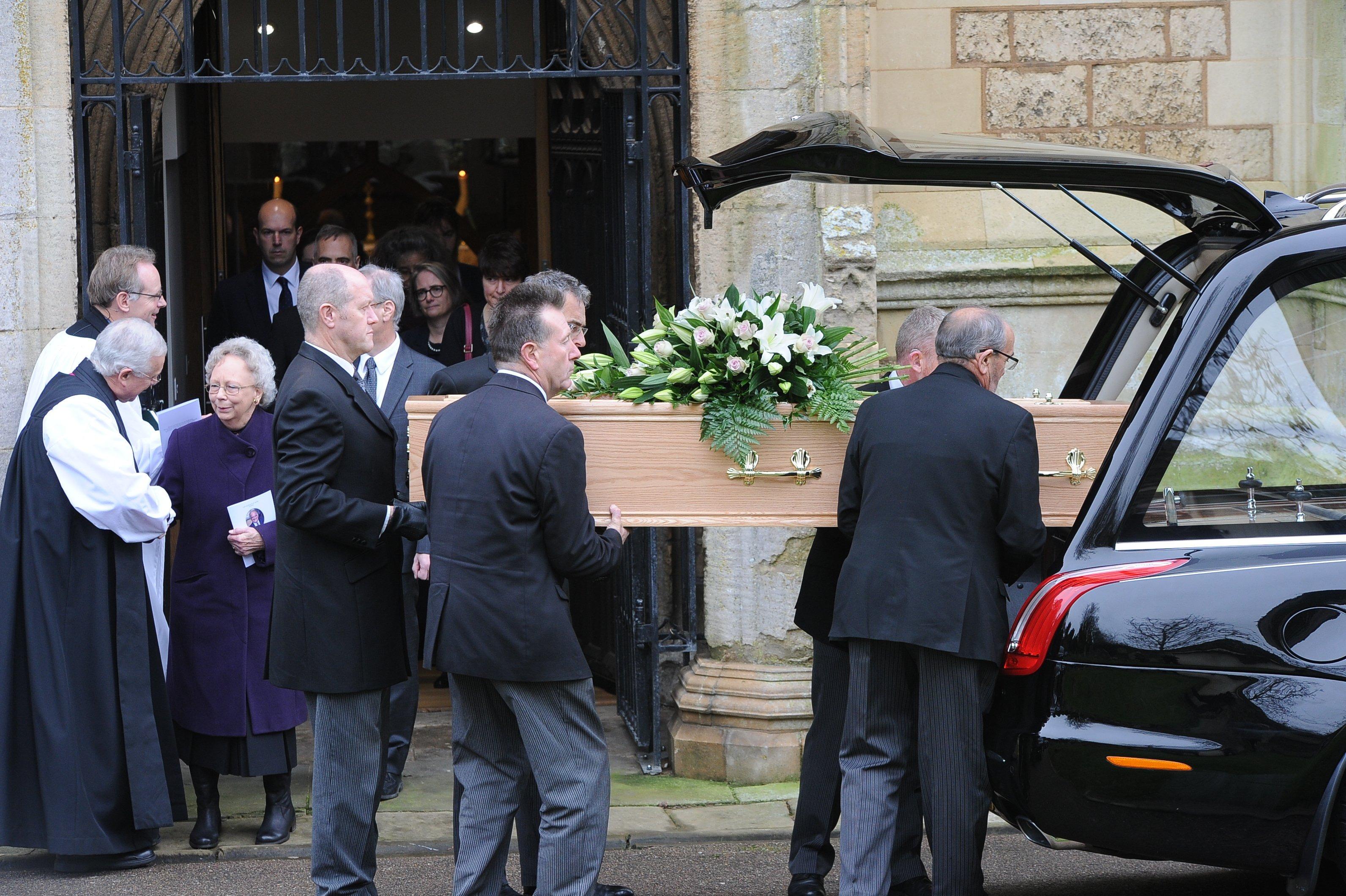 Brian Mawhinney funeral at St Peter's church, Oundle EMN-191122-134123009
