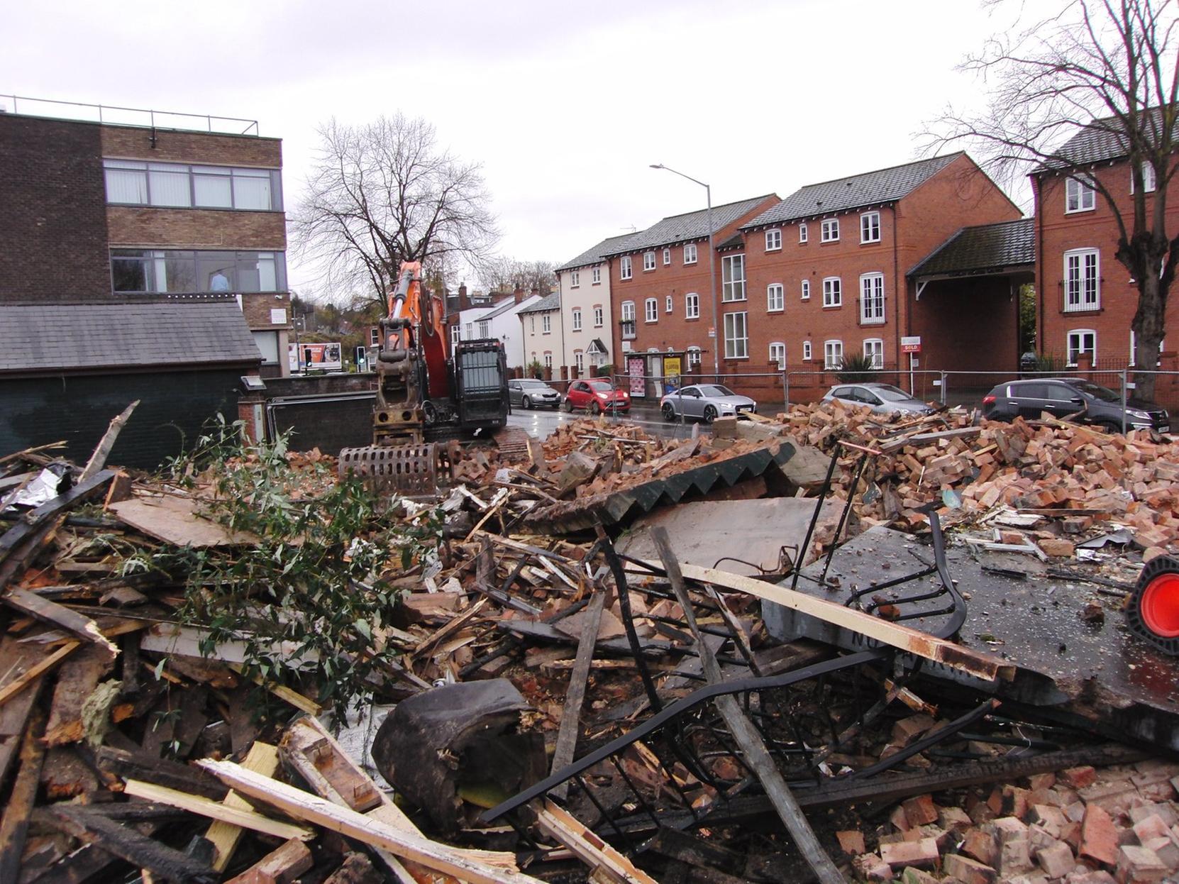 What is left of the Great Western pub.