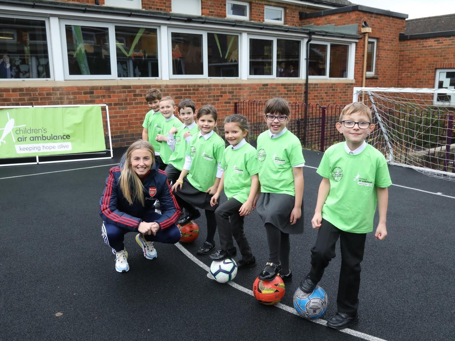 Max won a kickabout with Leah and asked if she would play with him and his friends at Compass Primary Academy