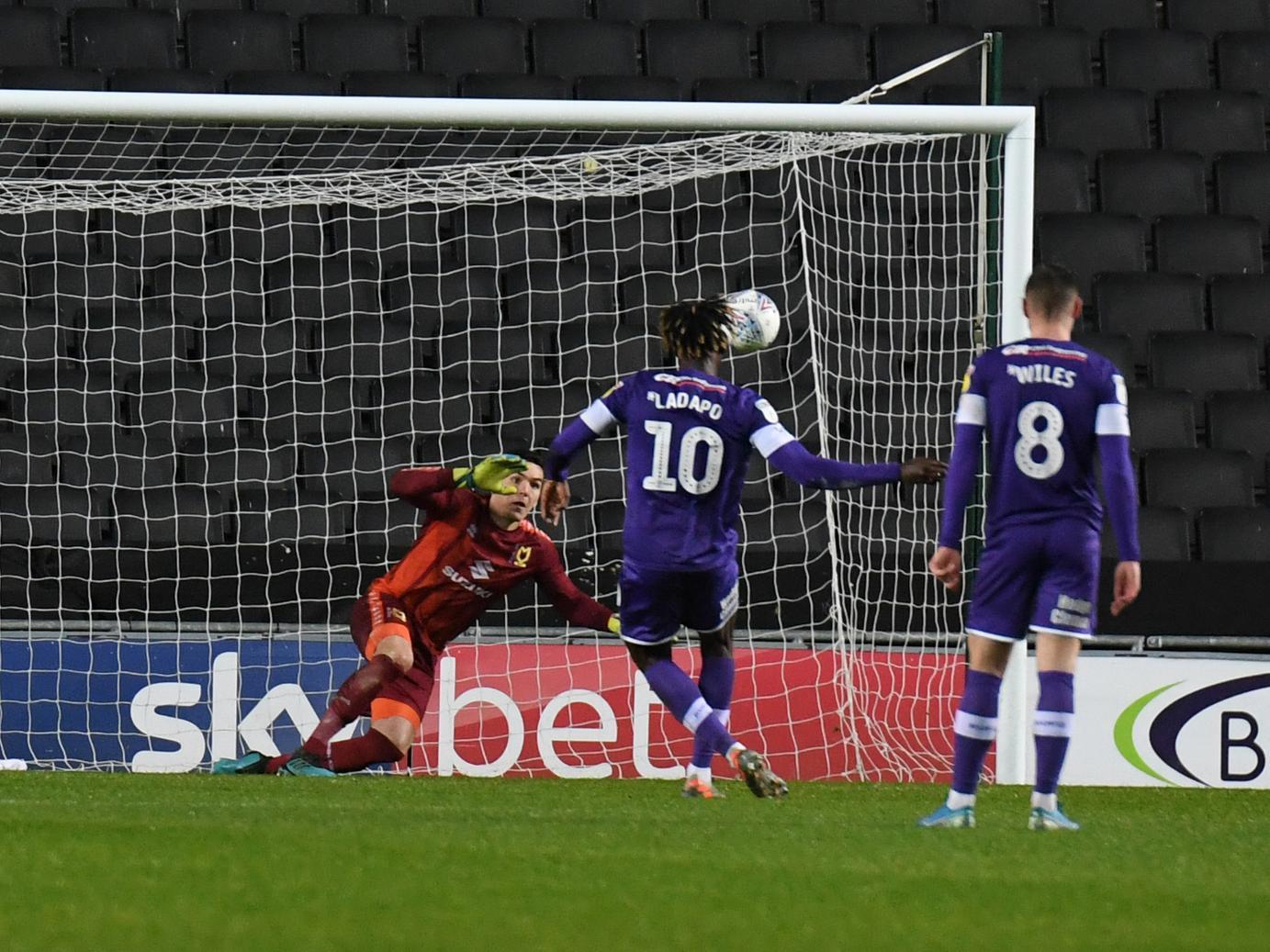 Not a lot to do in the opening half, but picked it out of his net three times in the second. A mix-up with Cargill cost one goal, but went the right way at the penalty again.