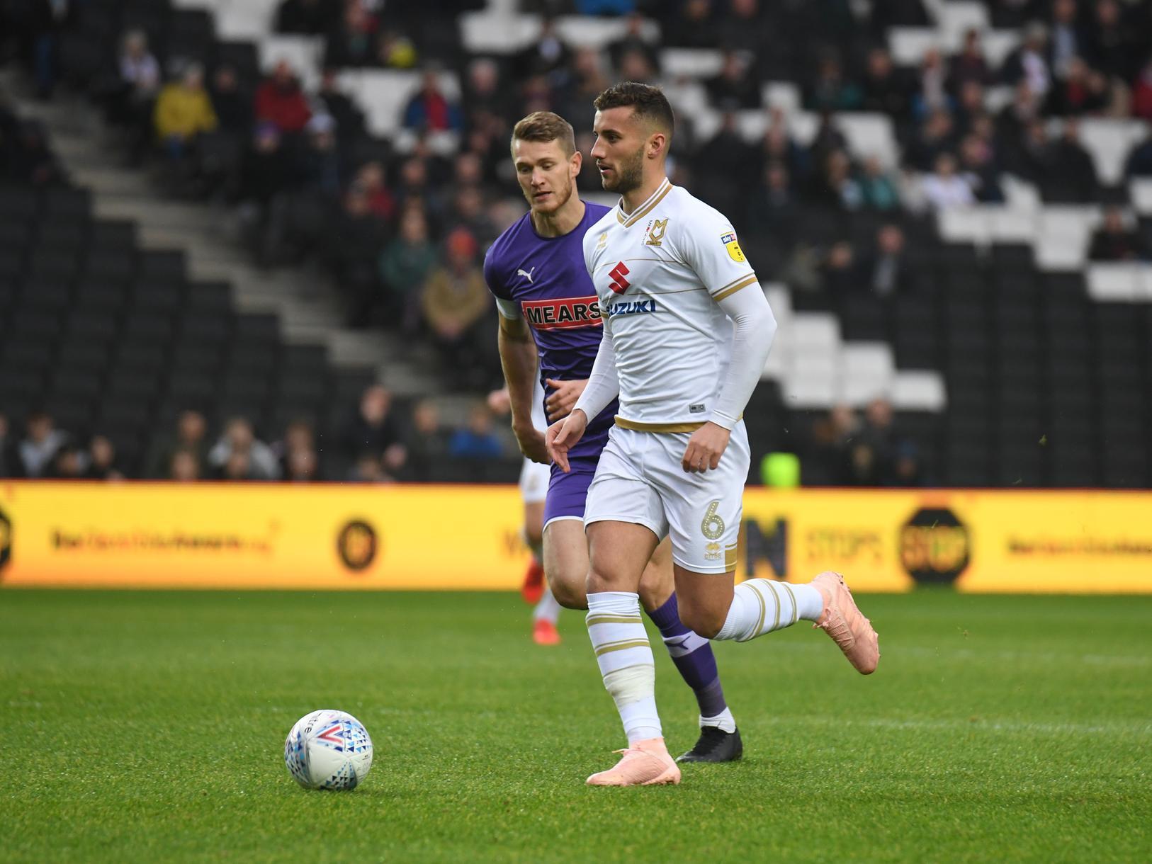 His best performance for a long time in the first half, but seemed to go to pieces as Rotherham turned up the wick. Gave away the penalty, and earned a daft sending off in stoppage time will cost him three games.