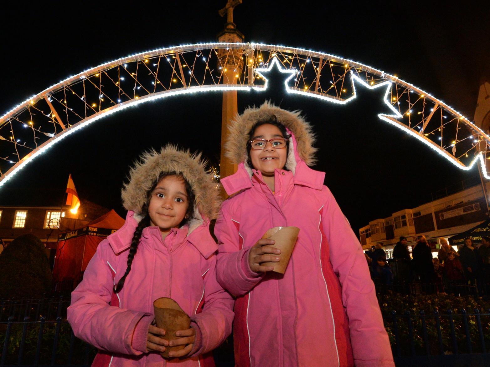 Food & lights...Simrynn Kaur 5 and Cerhyse Kaur 8.