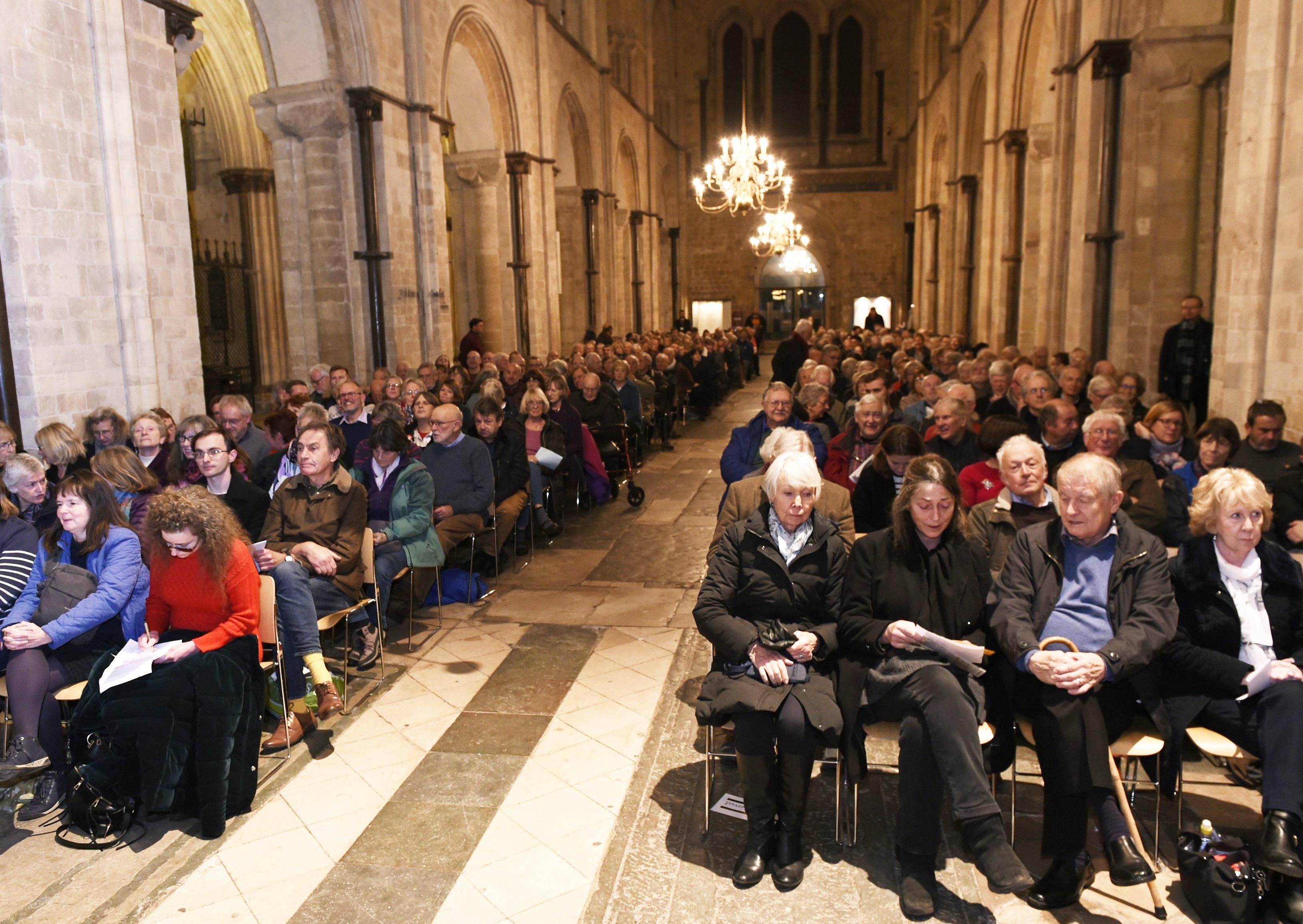The audience at Chichester Cathedral's general election hustings Picture: Liz Pearce   LP191871 SUS-191129-001038008