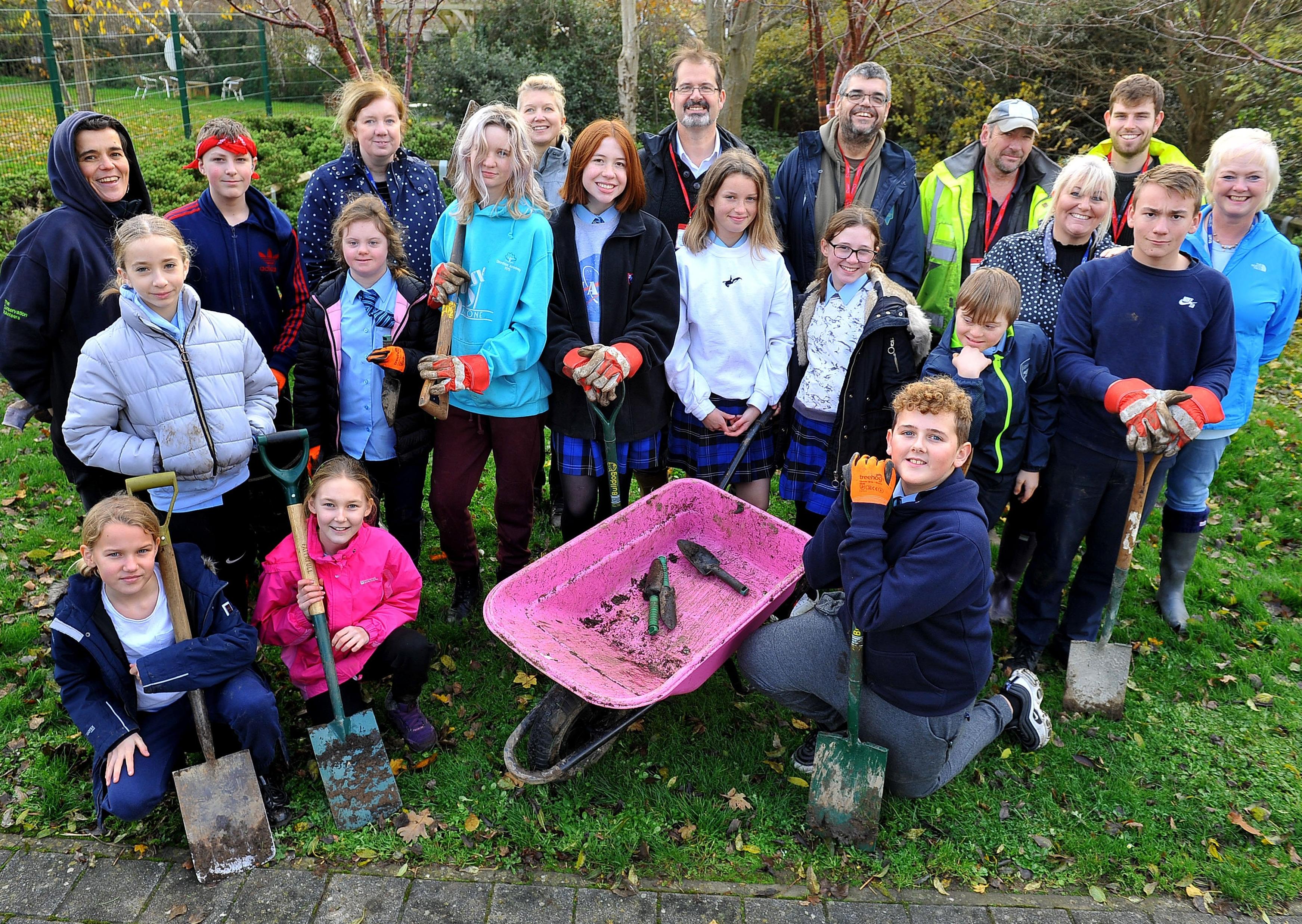 Shoreham Academy students spent the day planting trees