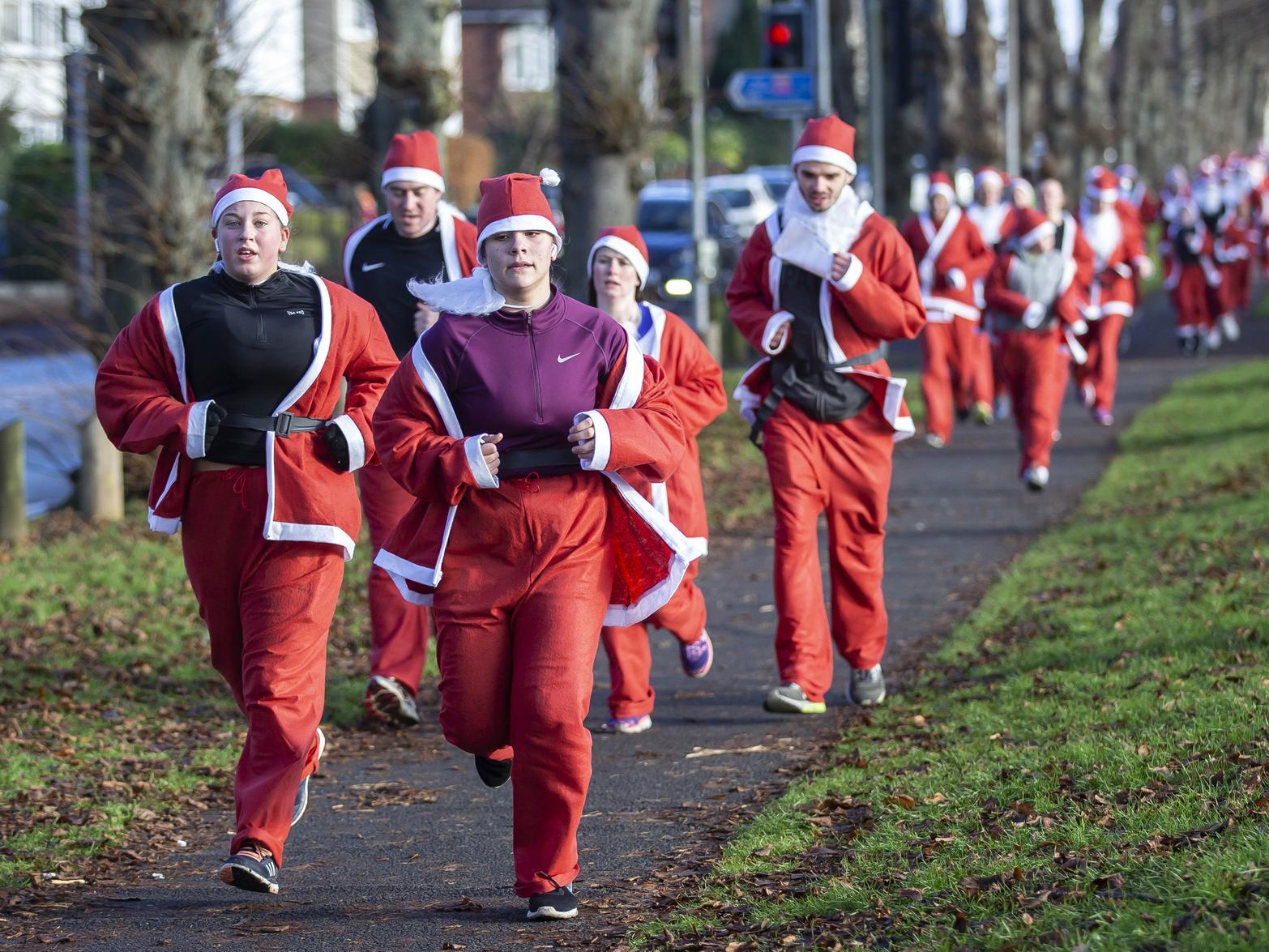 Santa Fun Run at the Racecourse, Northampton
