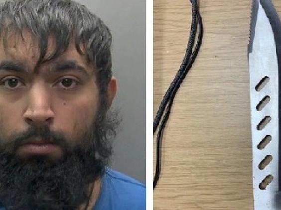 Hamza Chaudhary (24) was sentenced to three years in jail after he was found with large amounts of crack cocaine and a Rambo style knife.