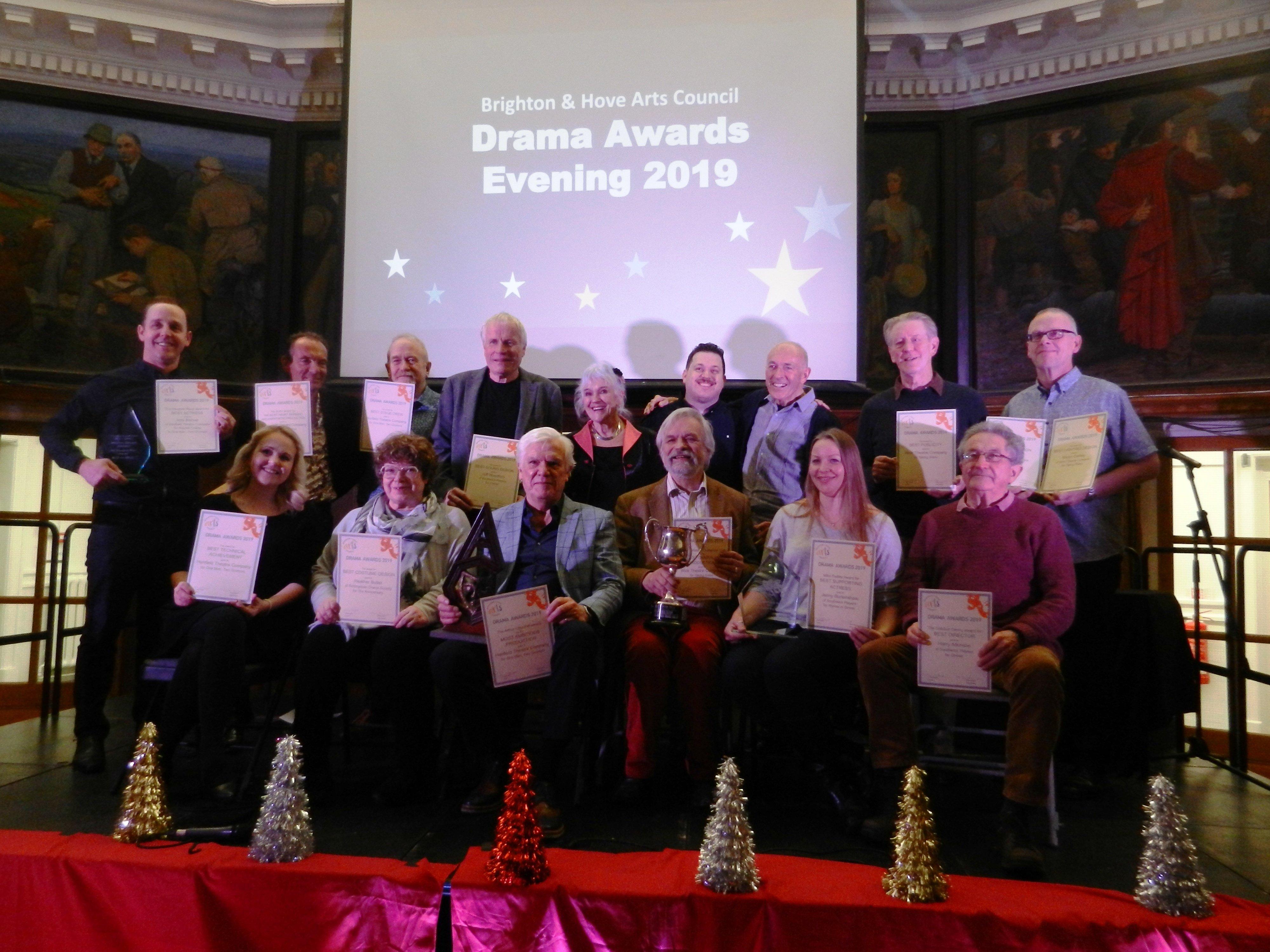 Winners at the Brighton and Hove Arts Council Drama Awards 2019