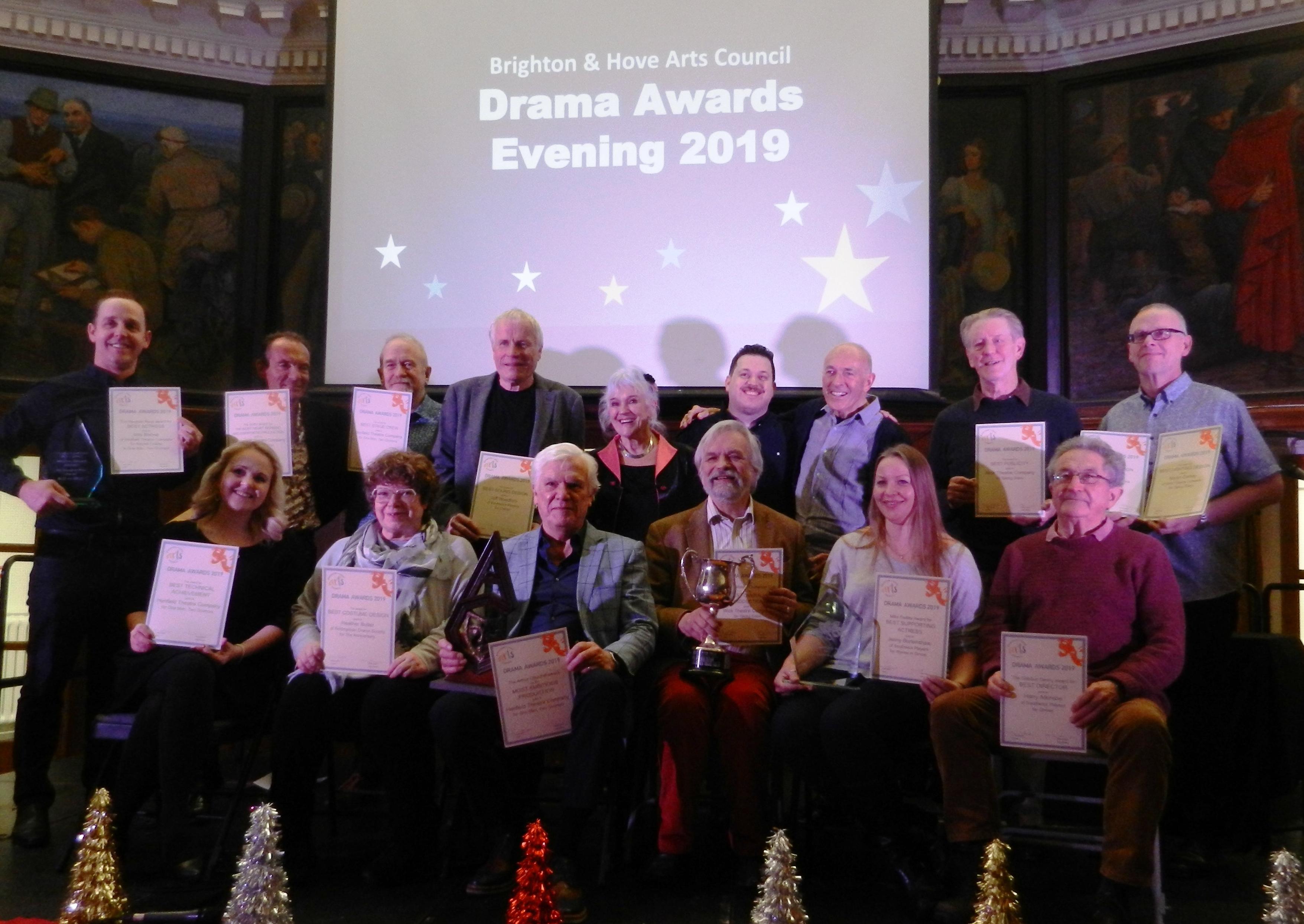 Winners at the Brighton and Hove Arts Council Drama Awards 2019