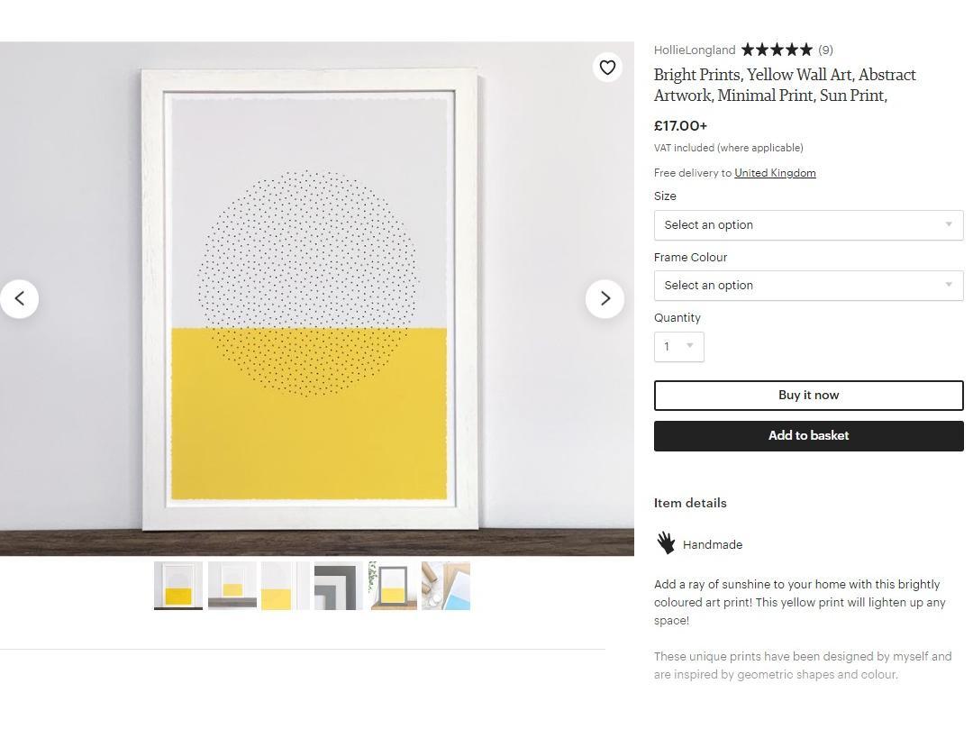 Artist Hollie Langford makes minimalist prints in all colours and designs. It might be just the thing to brighten up a loved one's wall... - https://etsy.me/2DMZf7E