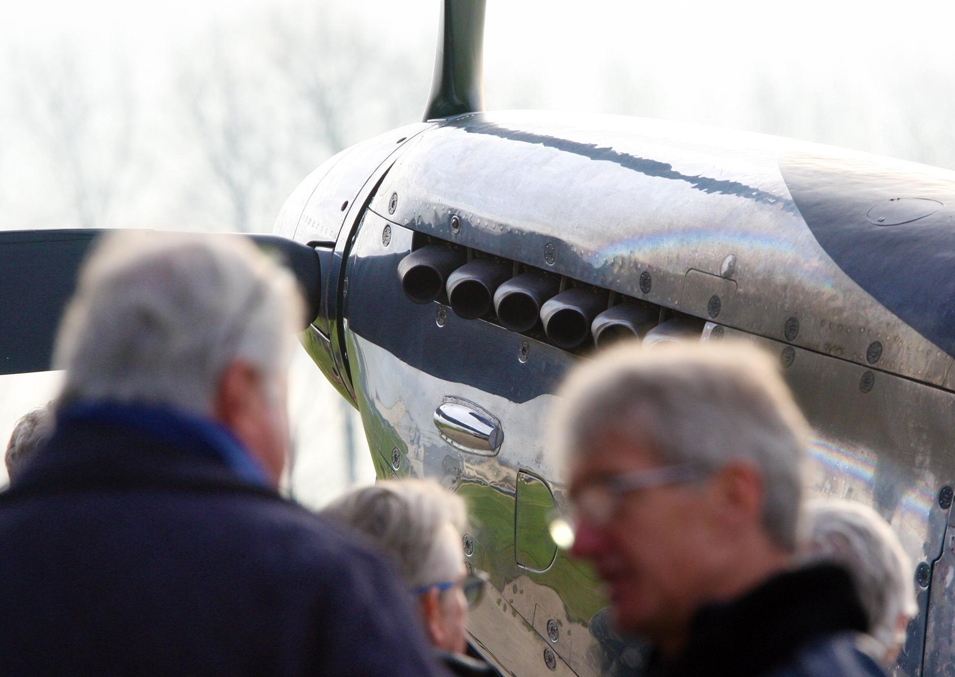 DM19121109a.jpg. A newly-restored spitfire aircraft lands at Goodwood following a 27,000 mile journey around the world. Photo by Derek Martin Photography. SUS-190512-171127008