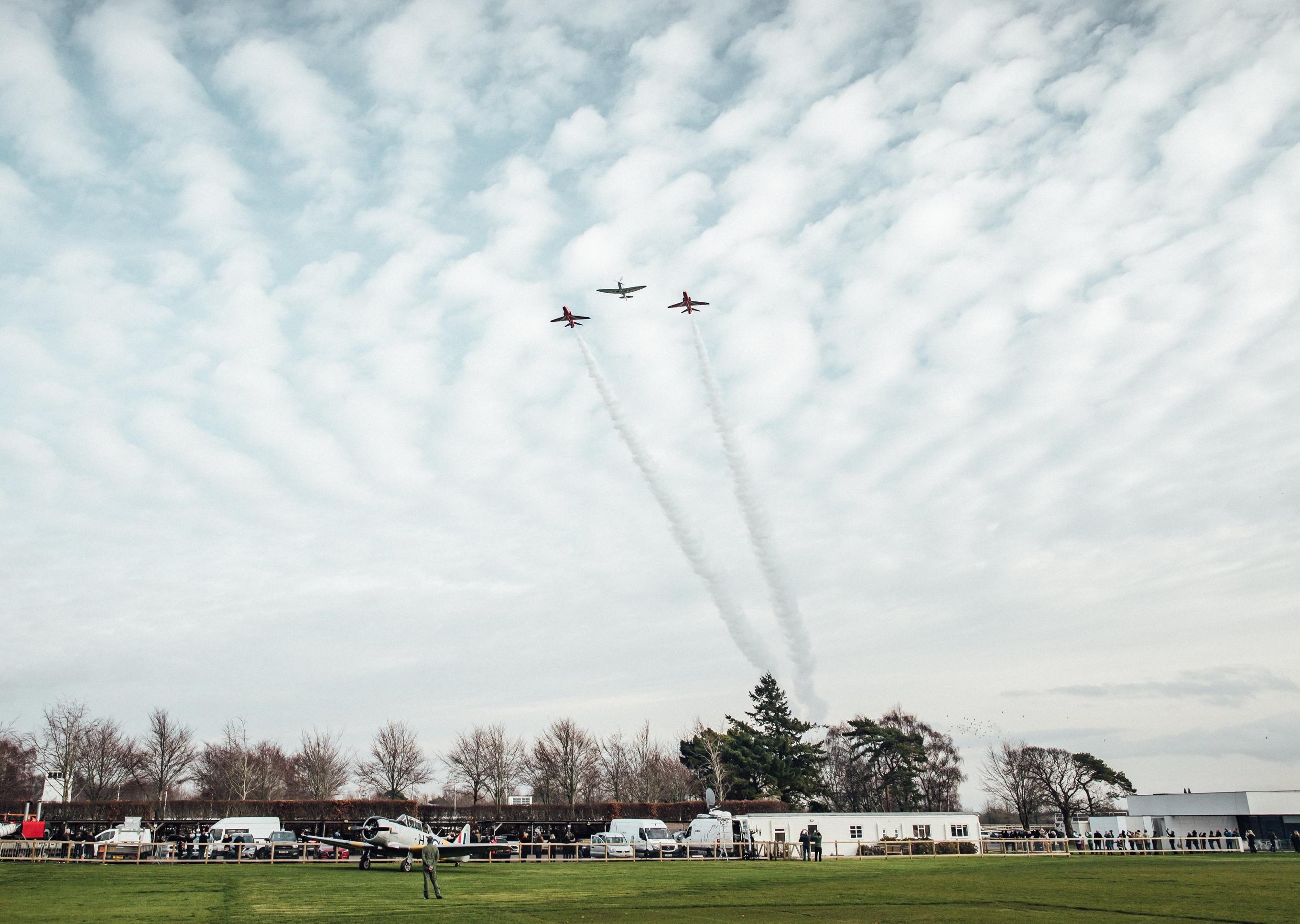 Two Goodwood pilots have landed back home after flying a Silver Spitfire around the world in four months. Photo by Christopher Busch for IWC Schaffhausen SUS-190512-175520001