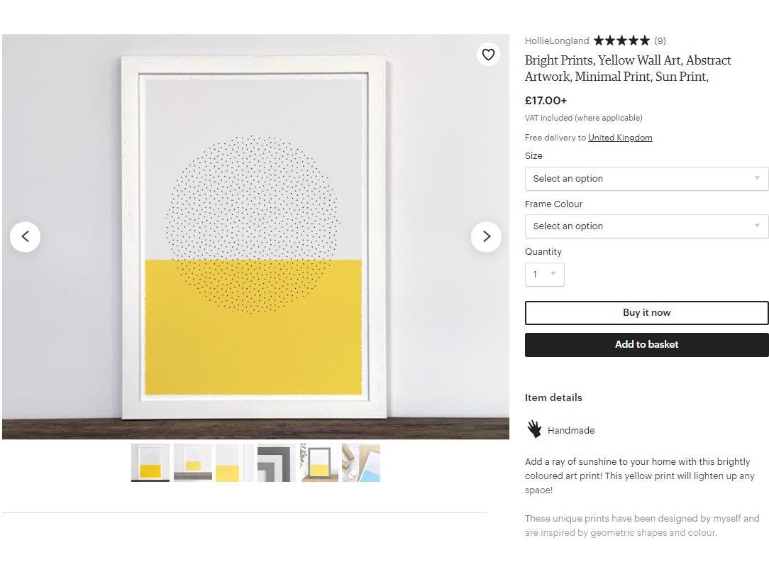 Artist Hollie Longland makes minimalist prints in all colours and designs. It might be just the thing to brighten up a loved one's wall... - https://etsy.me/2DMZf7E