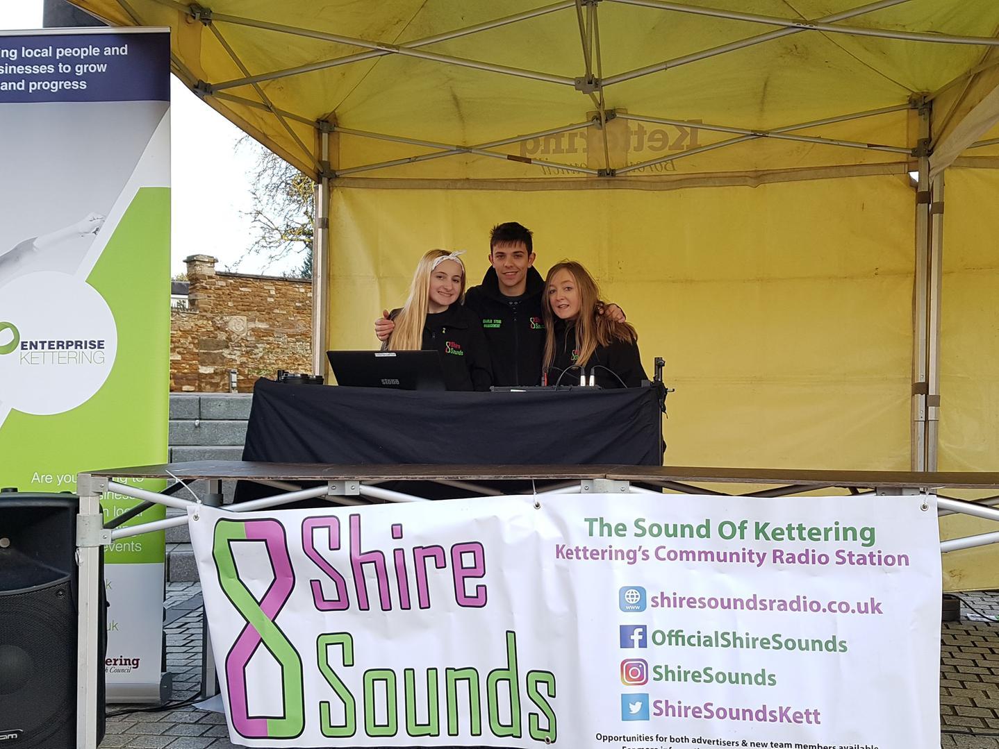 Kettering's local radio Shire Sounds were playing lots of music and broadcasting live from the event. Station manager Charlie Stone (centre) said they aim to put local radio back in the community and they cover a lot of local events and news.