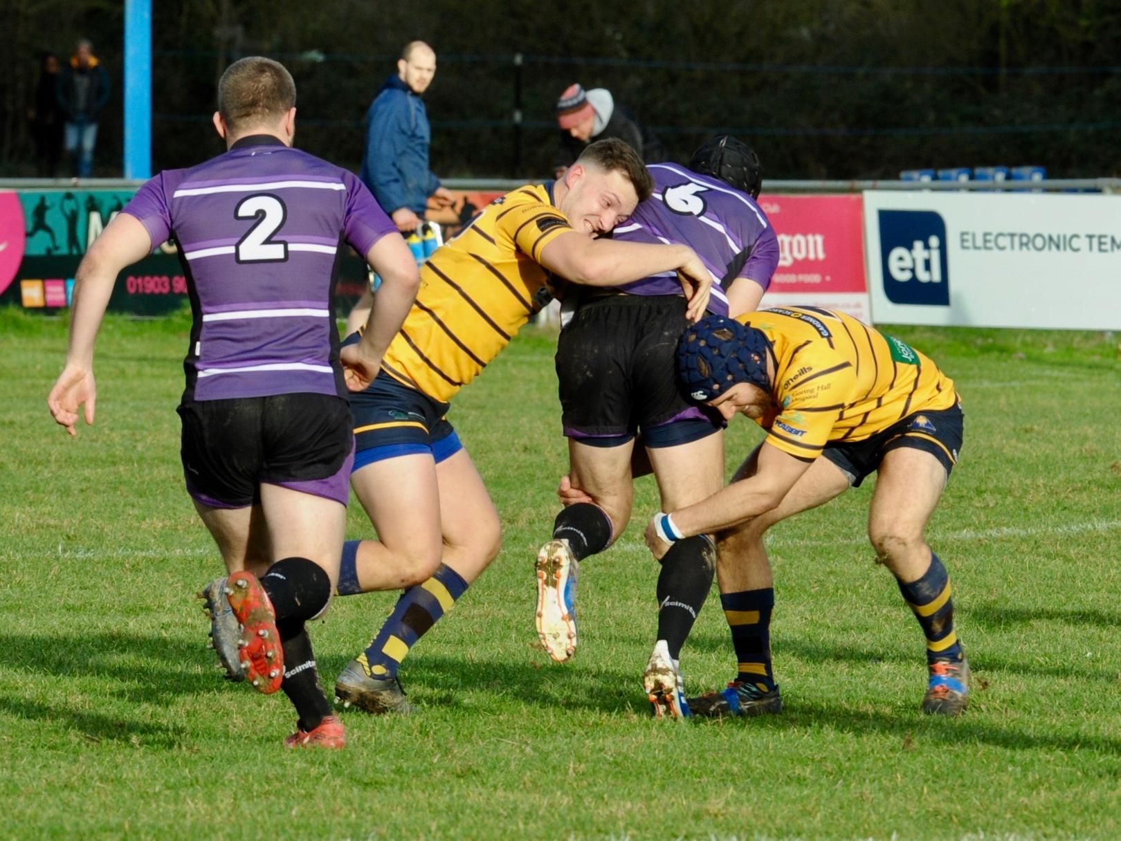 Action from Worthing Raiders v Leicester Lions