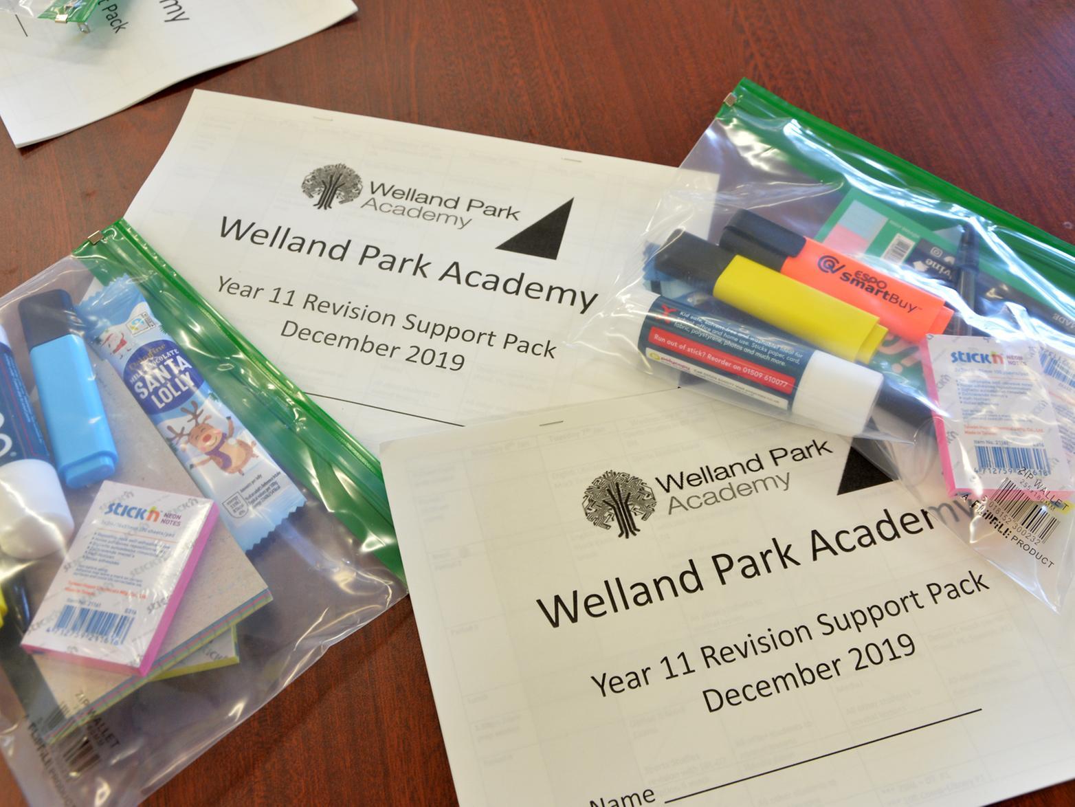 Welland Park Academy revision support pack.