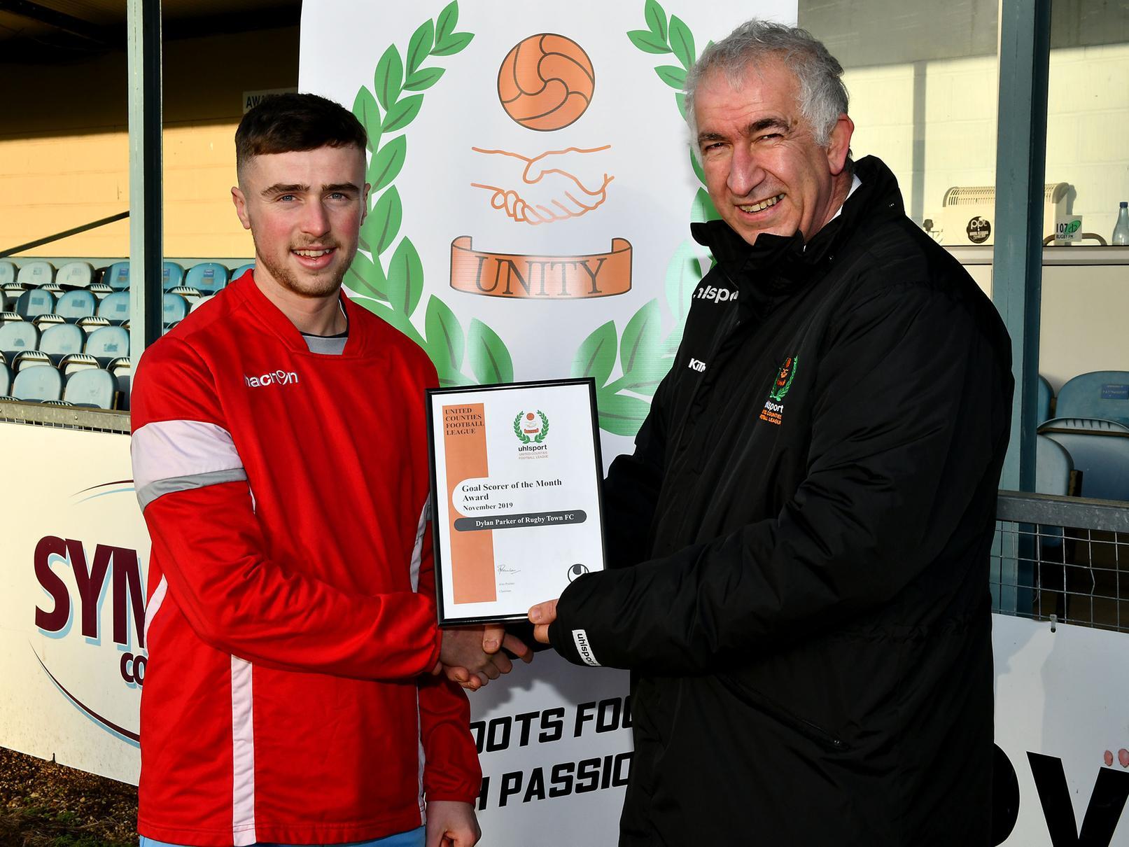 Dylan Parker was the United Counties League's goalscorer of the month for November