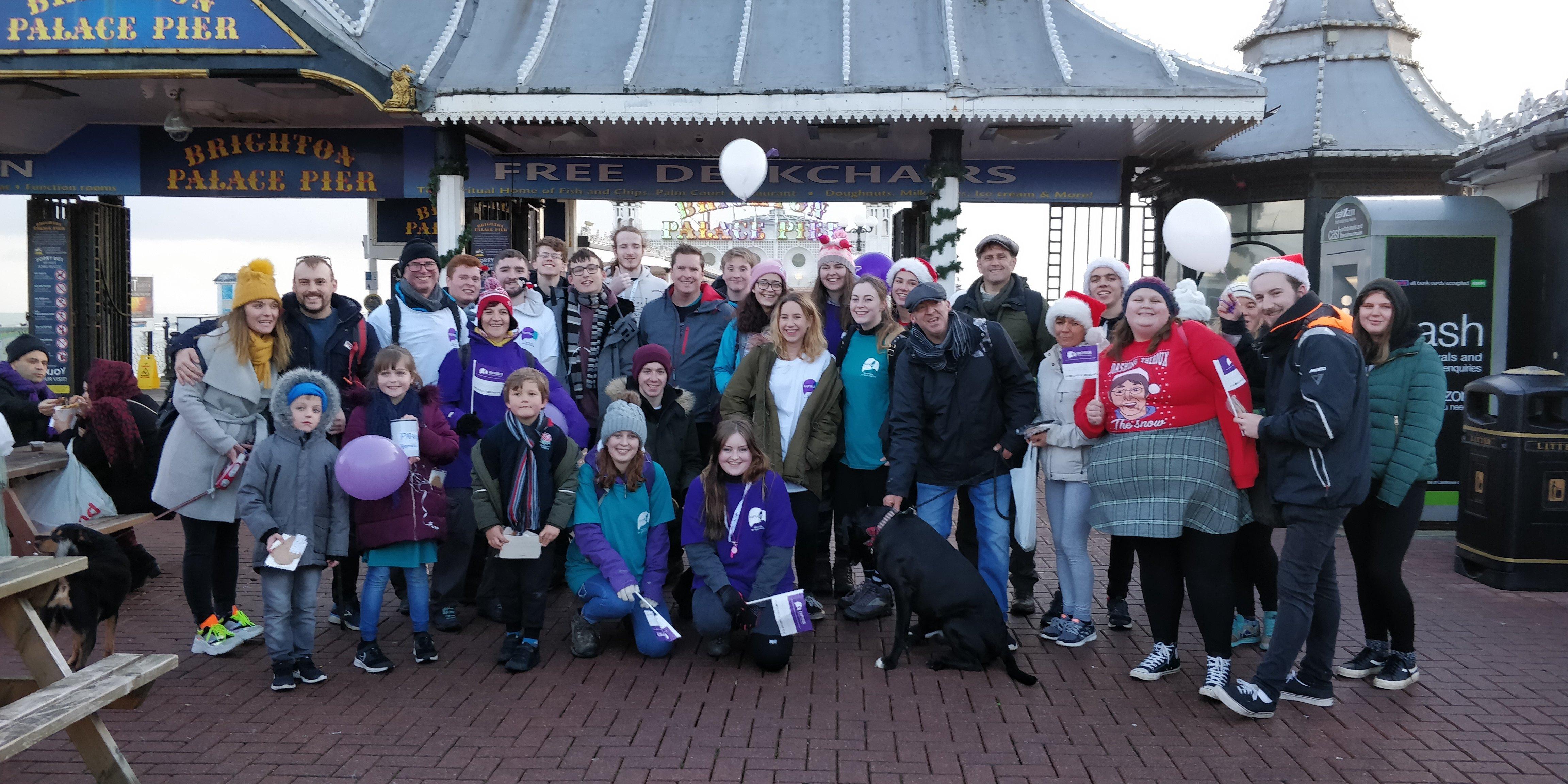 Ashleigh Brown from Ashington was joined by 30 people for a HopeWalk from Worthing Pier to Brighton Pier for suicide prevention charity PAPYRUS SUS-191217-123926001