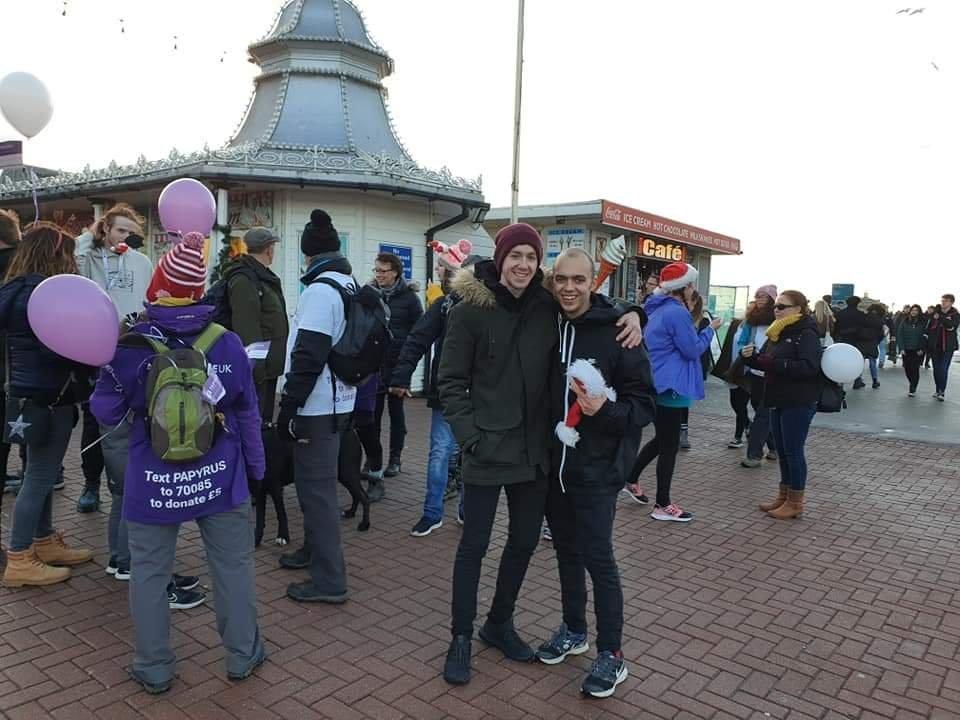 Ashleigh Brown from Ashington was joined by 30 people for a HopeWalk from Worthing Pier to Brighton Pier for suicide prevention charity PAPYRUS SUS-191217-124806001
