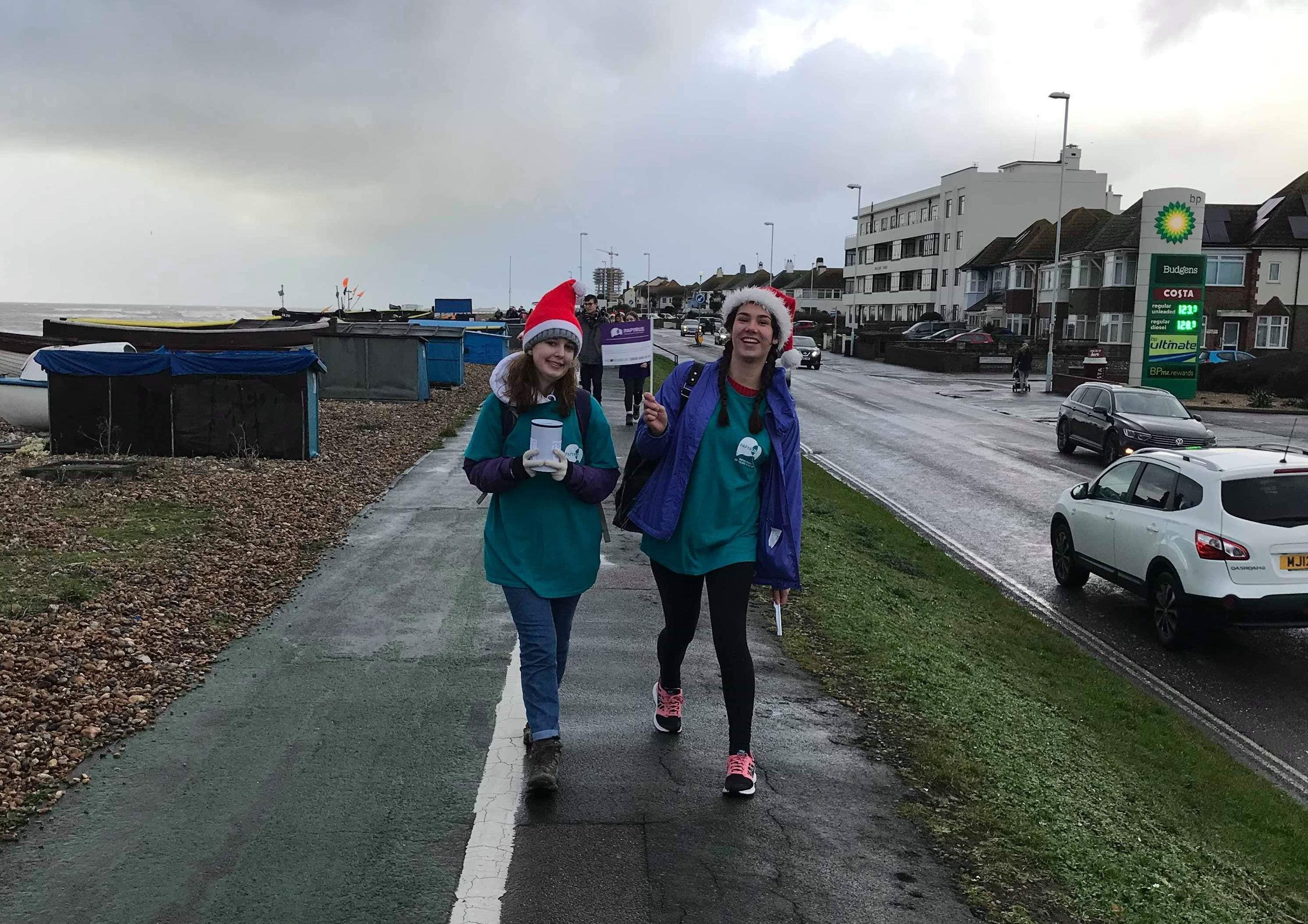 Ashleigh Brown from Ashington was joined by 30 people for a HopeWalk from Worthing Pier to Brighton Pier for suicide prevention charity PAPYRUS SUS-191217-124733001