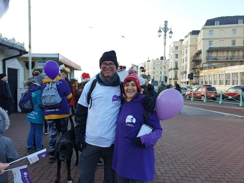Ashleigh Brown from Ashington was joined by 30 people for a HopeWalk from Worthing Pier to Brighton Pier for suicide prevention charity PAPYRUS SUS-191217-124941001