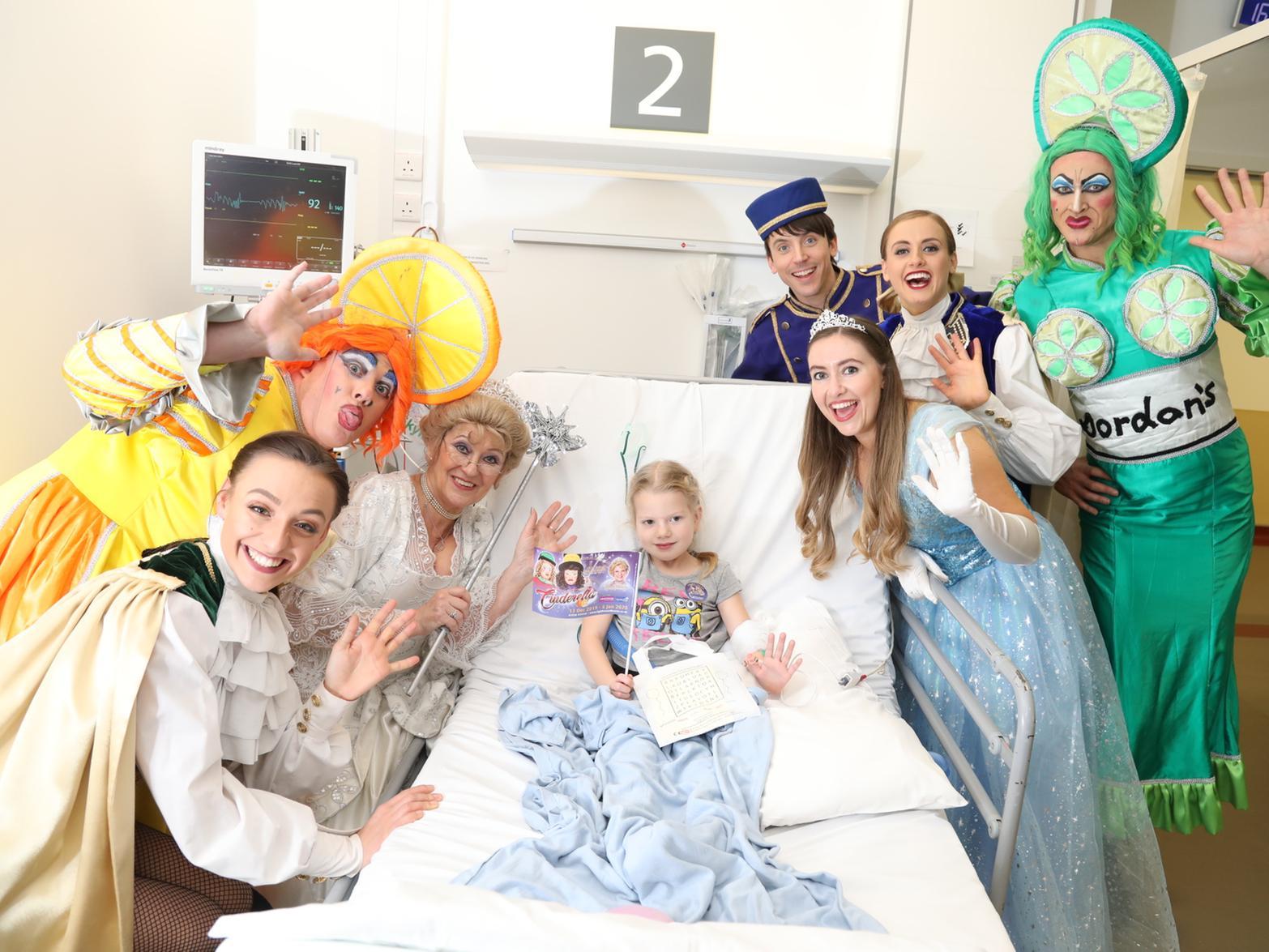 Natalia, five, was given a goody bag by the cast. Her mum, Aleksandra, said Natalia loves the story of Cinderella.