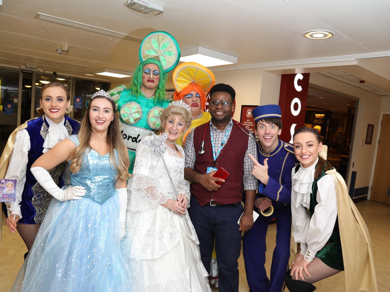 It wasn't just the children who were pleased to see the panto cast, Dr. James Akajioyi passed by in the corridor and stopped for a photo and a selfie.