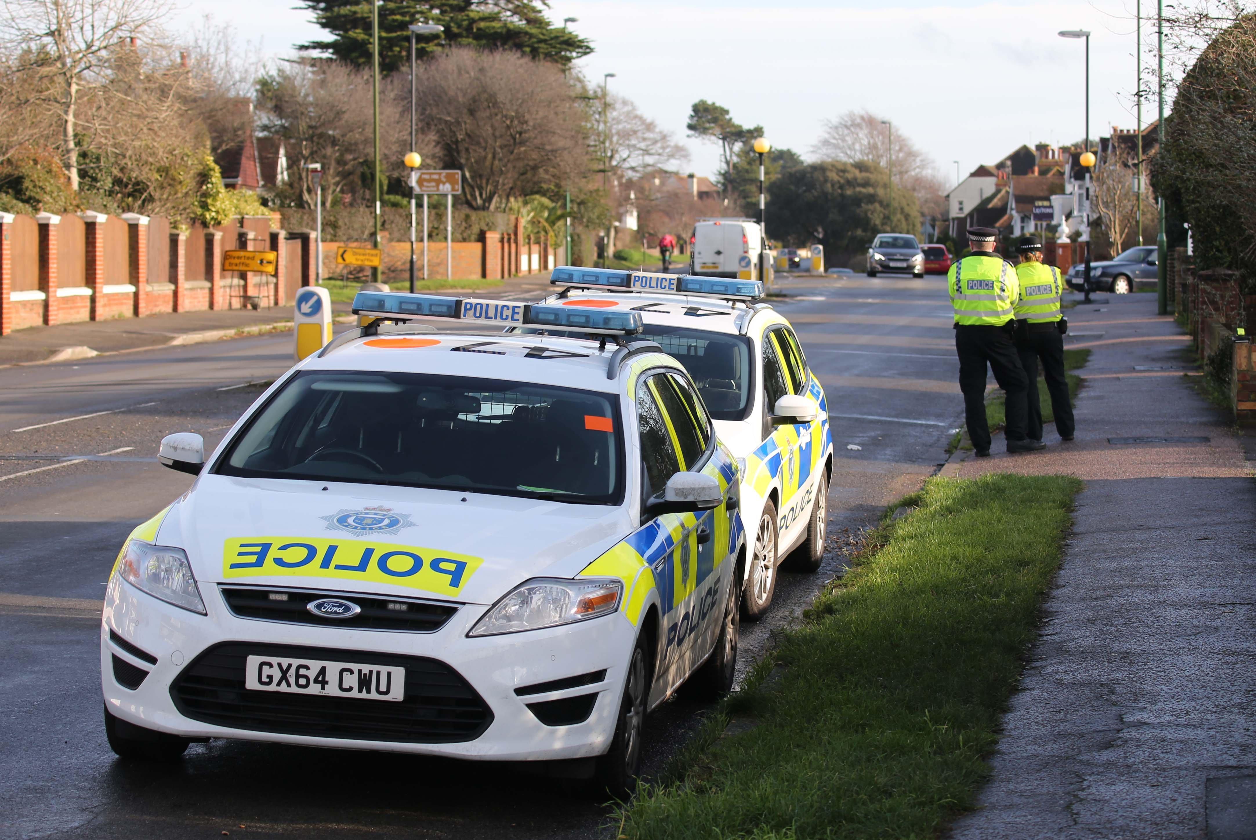 Officers checking drivers in Upper Shoreham Road, Shoreham