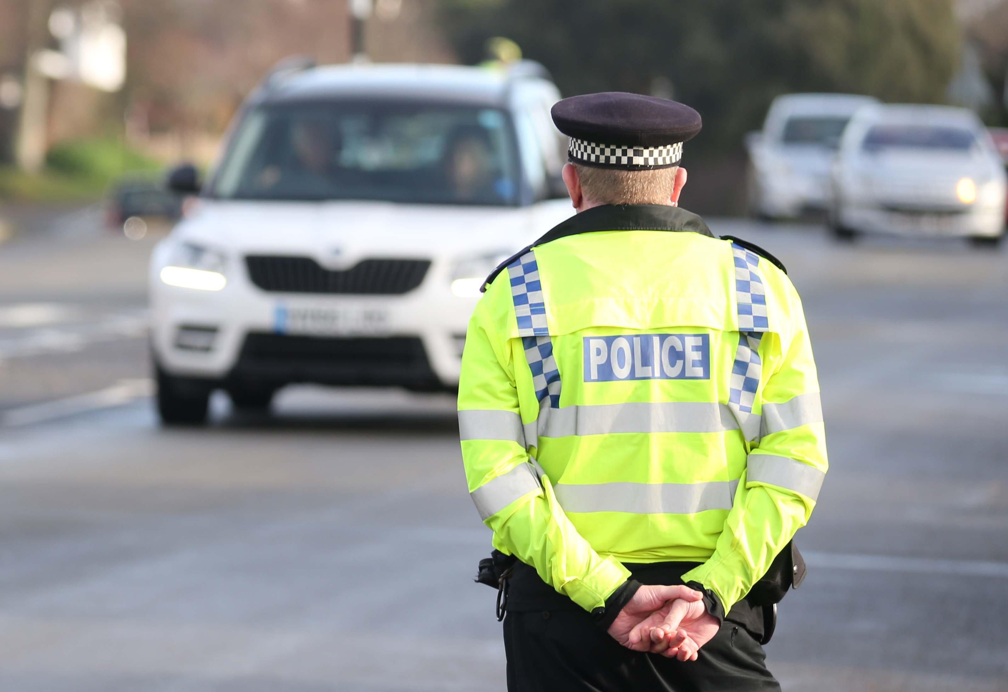 Officers checking drivers in Upper Shoreham Road, Shoreham