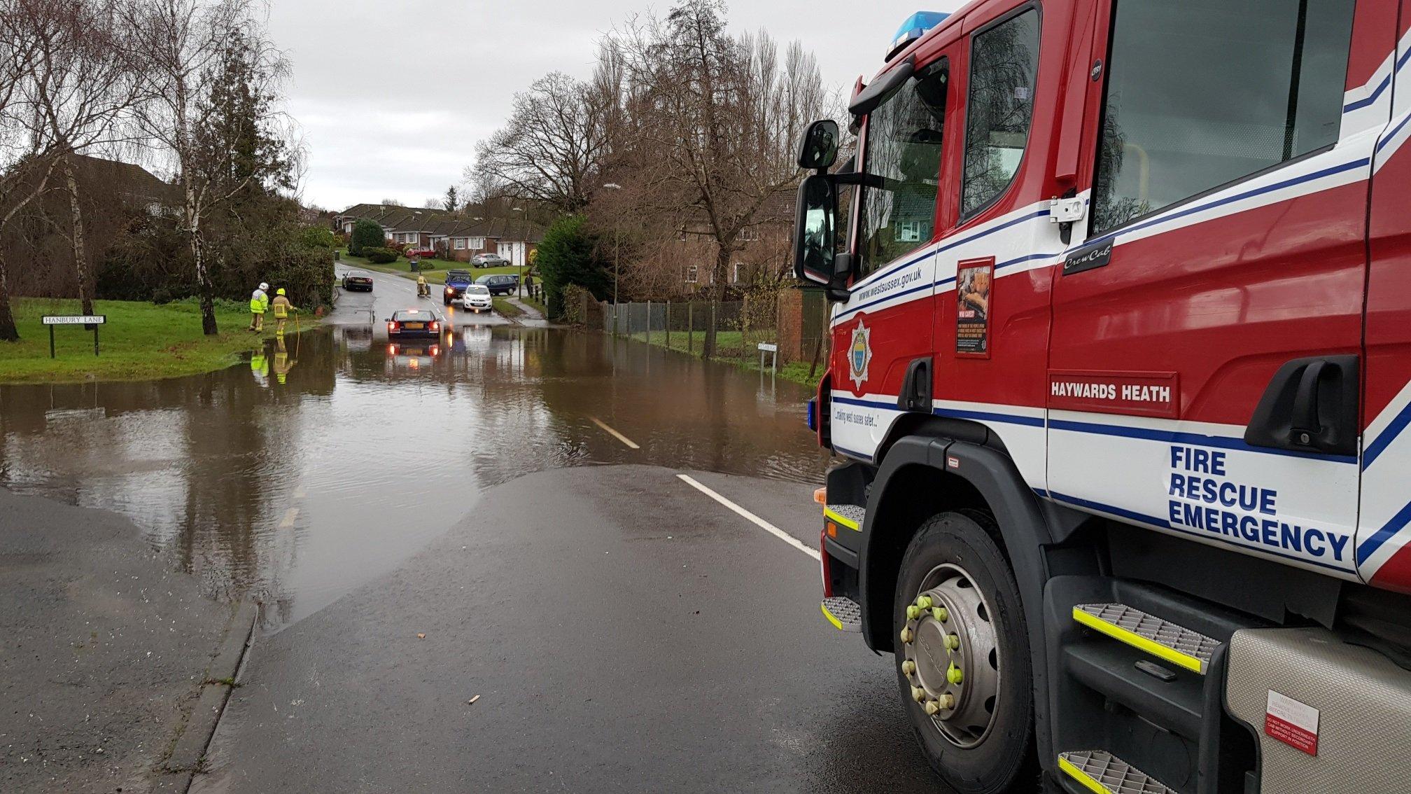 Flooding in Haywards Heath, photo by Eddie Howland