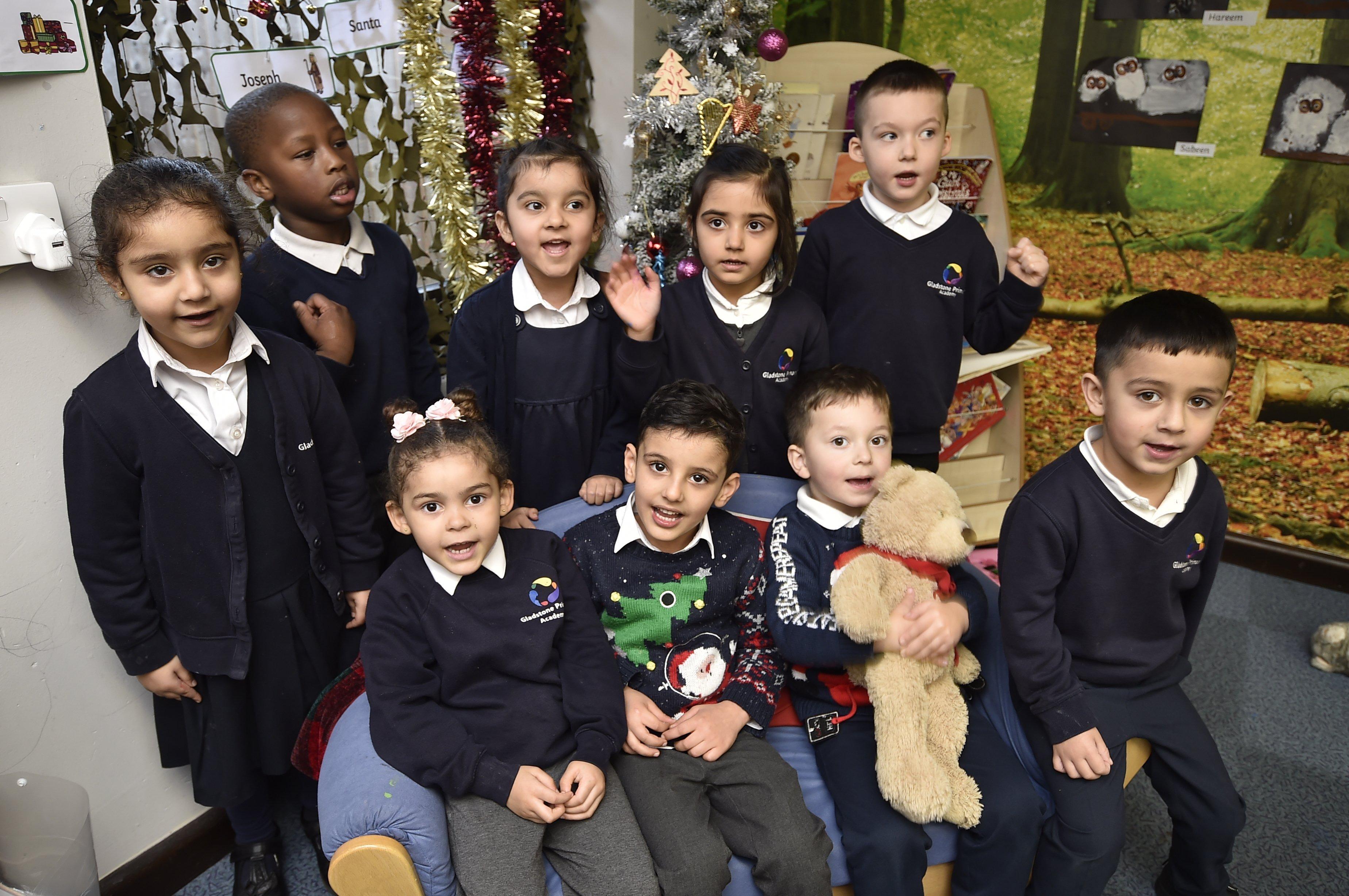 Reception pupils at Gladstone primary school who took part in their Christmas carol concert for parents. Nat19 EMN-191218-151047009