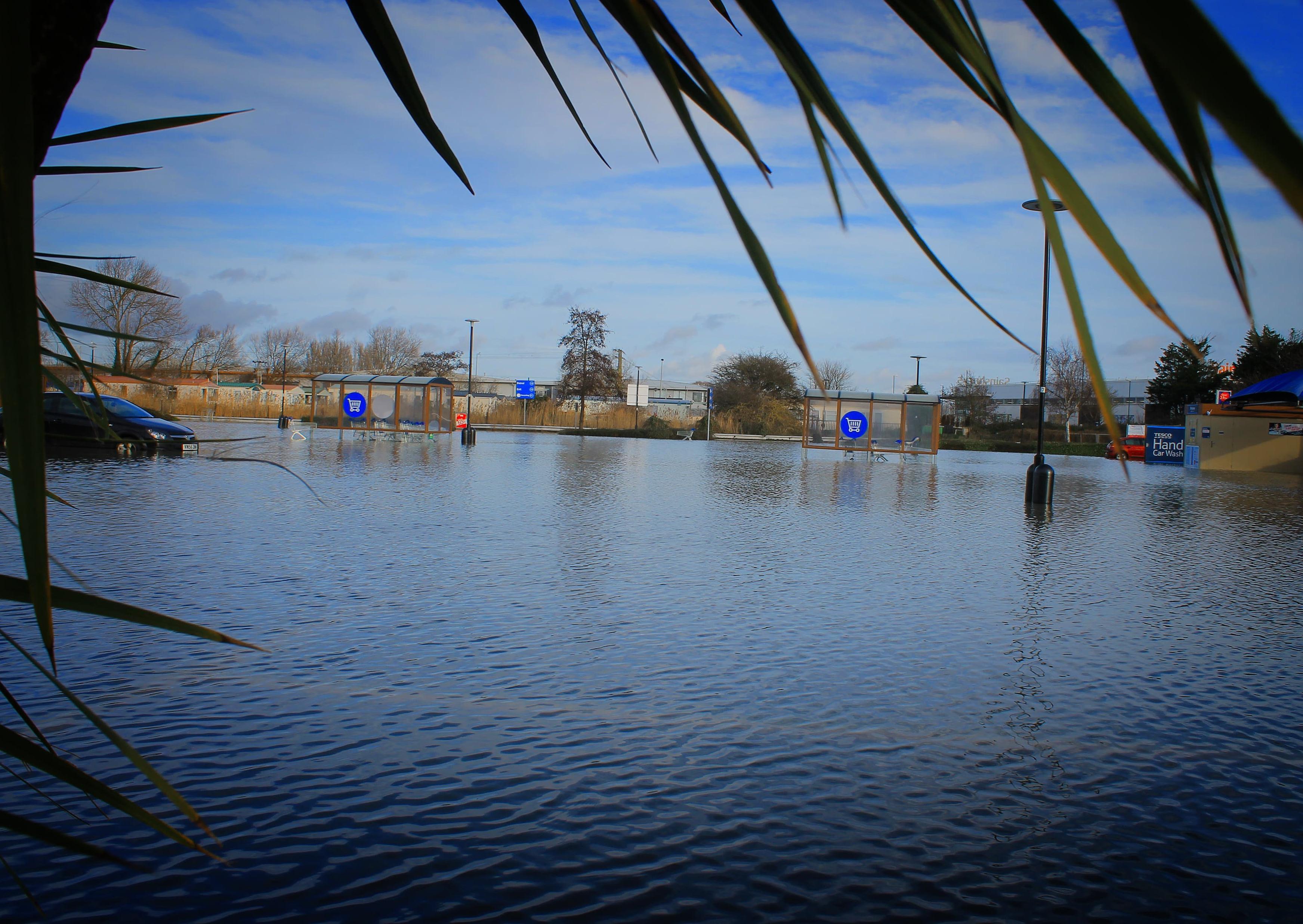 Bognor supermarket car park left under water after flood In pictures